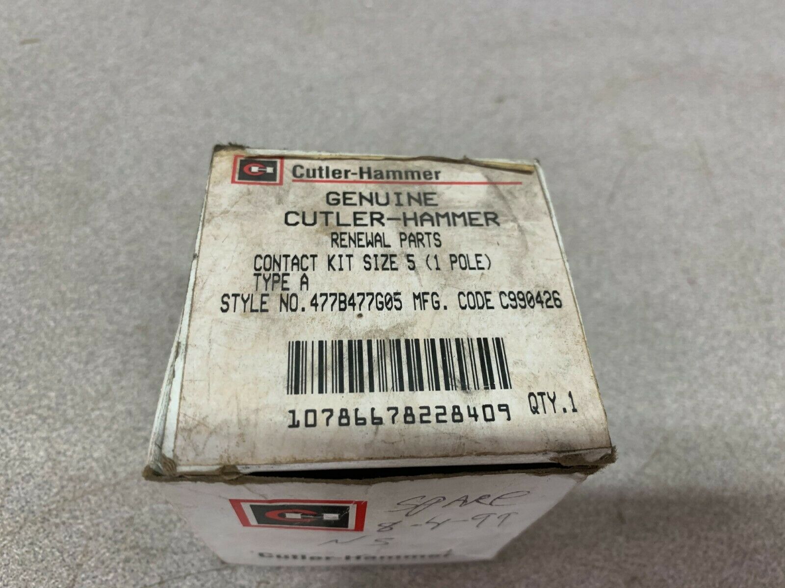 NEW IN BOX CUTLER-HAMMER 1 POLE SIZE 5 CONTACT KIT 477B477G05