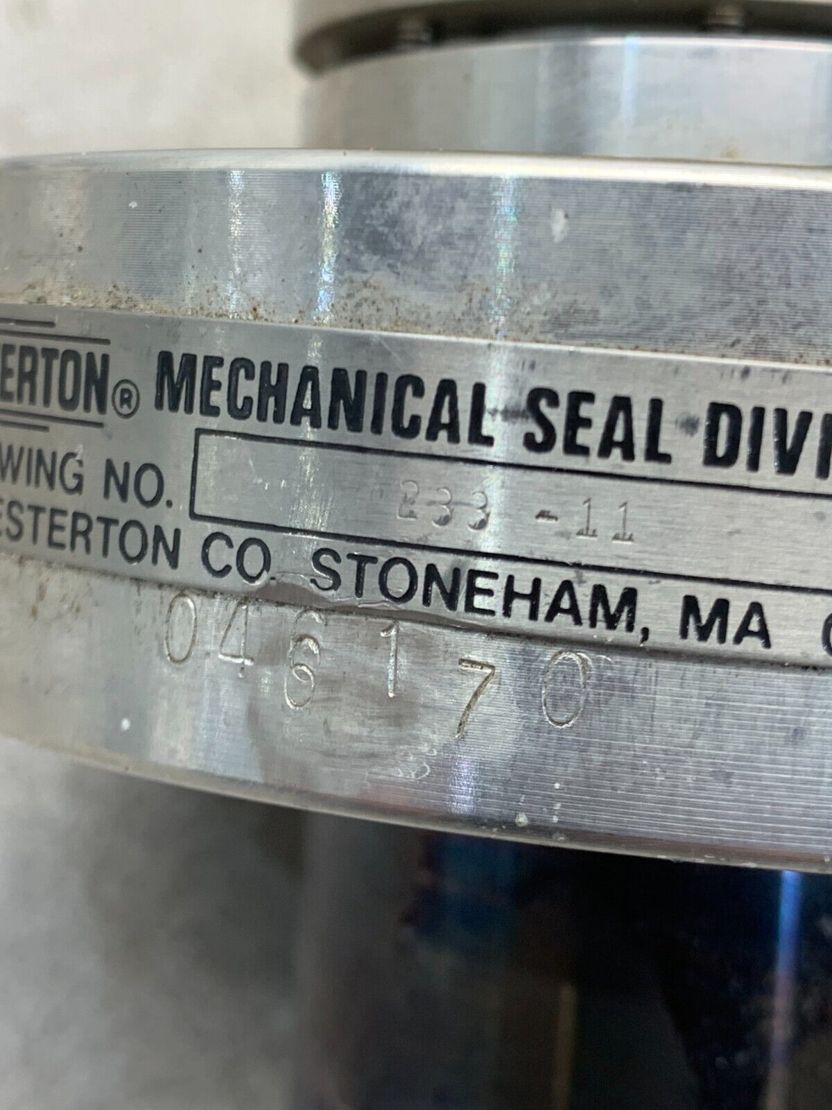 REBUILT CHESTERTON 233 MECHANICAL SEAL SIZE -11 SHAFT SIZE 1.375"