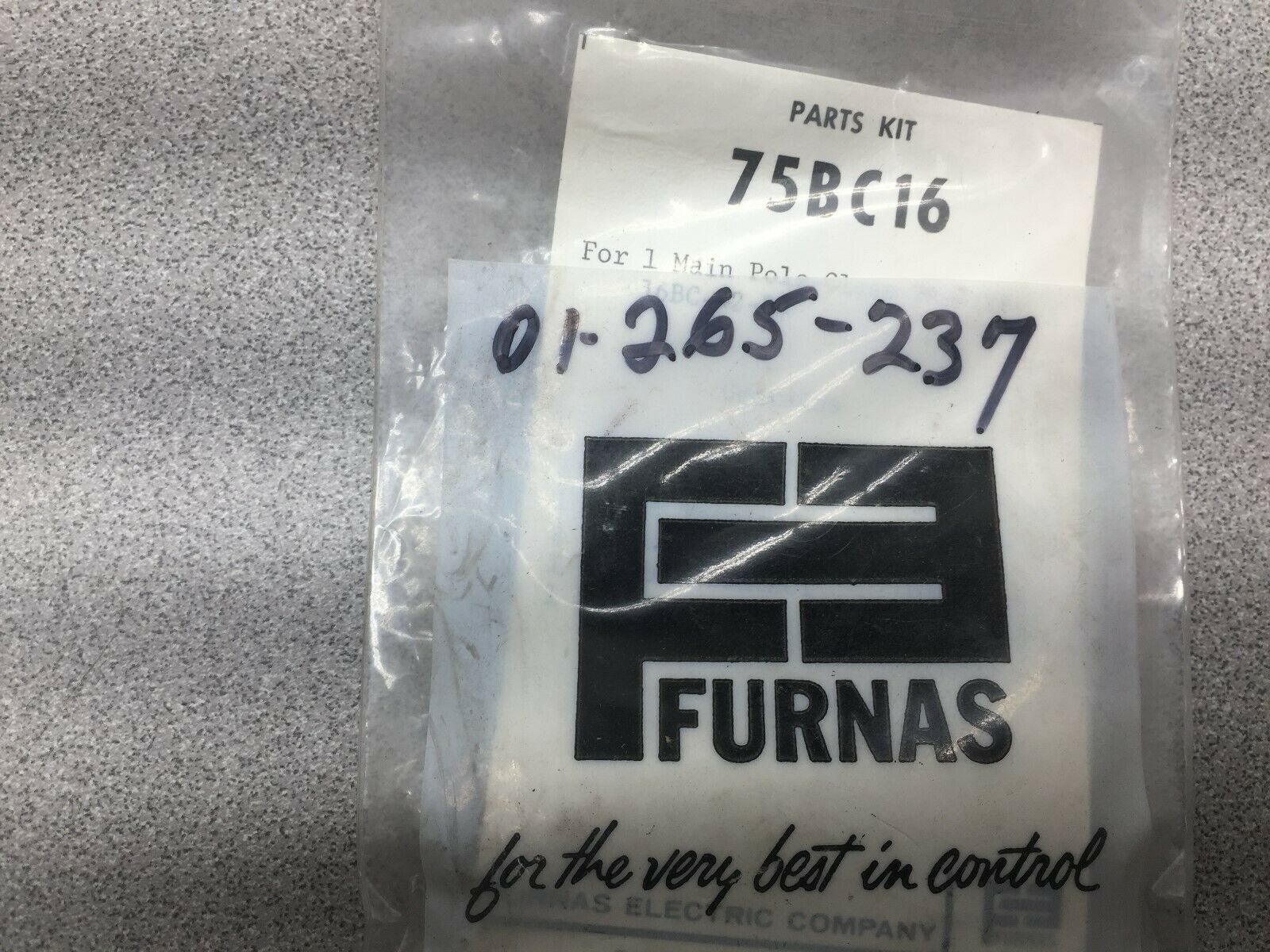 NEW IN BAG LOT OF 2 FURNAS CONTACT REPLACEMENT PARTS KIT 75BC16