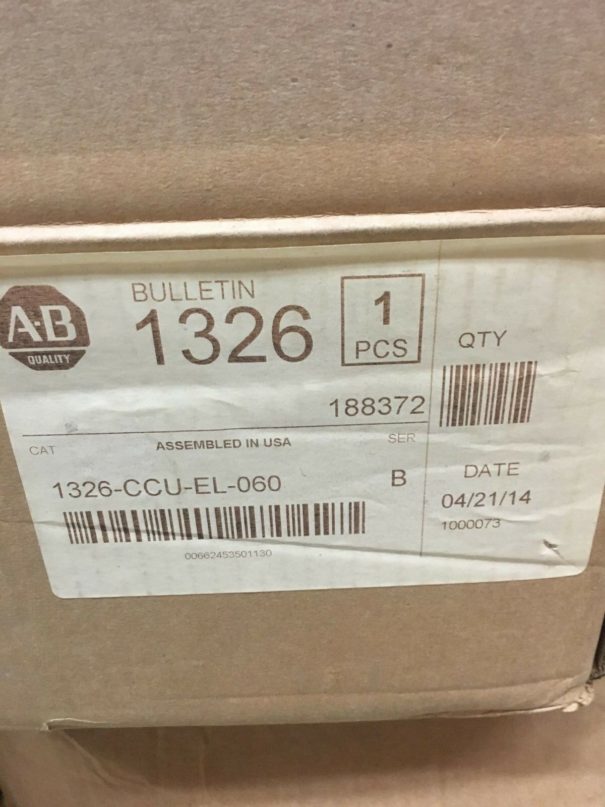 NEW IN BOX ALLEN-BRADLEY 60M SERVO CABLE ASSEMBLY 1326-CCU-EL-060 SERIES B