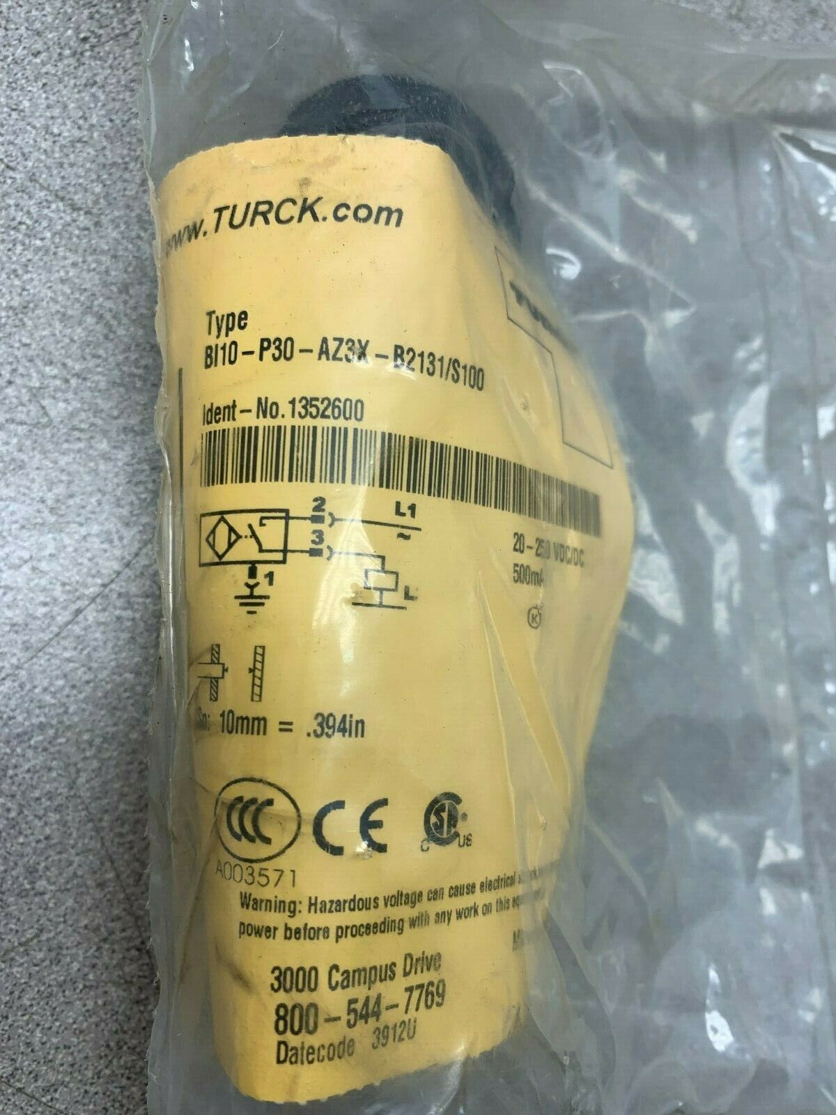 NEW IN BAG TURCK SENSOR BI10-P30-AZ3X-B1231/S100