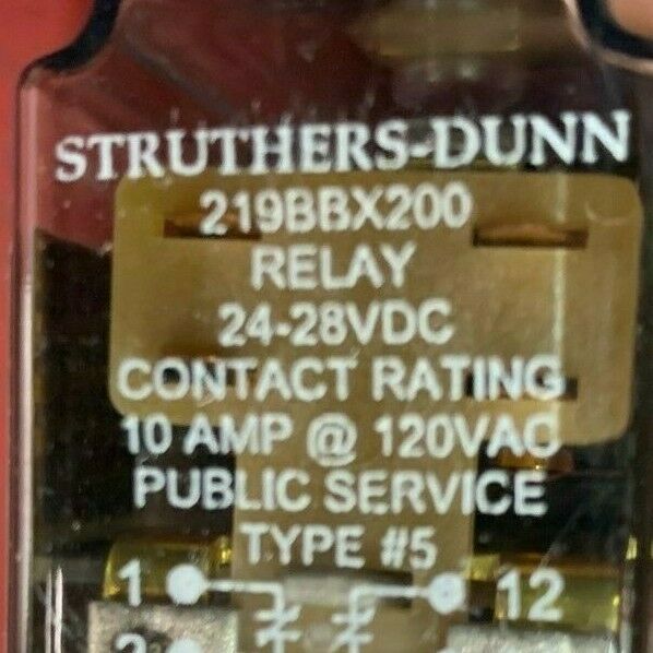 NEW IN BOX STRUTHERS-DUNN 24/28VDC. RELAY 219BBX200