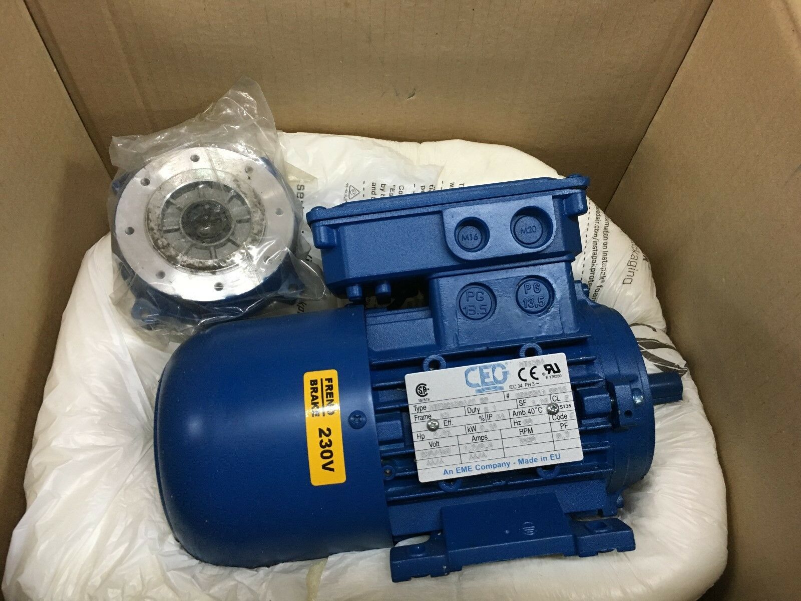 NEW IN BOX CEG .25HP MOTOR MTFHC63B4 /2SP