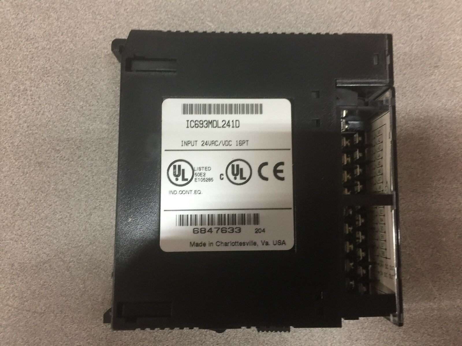 USED GE FANUC 24VAC/DC 16PT INPUT MODULE IC693MDL241D