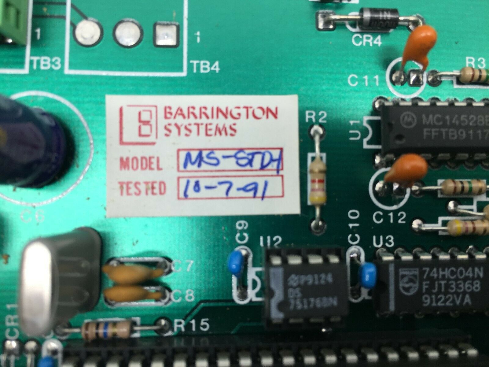 NEW BARRINGTON SYSTEMS CIRCUIT BOARD MS-STD-1