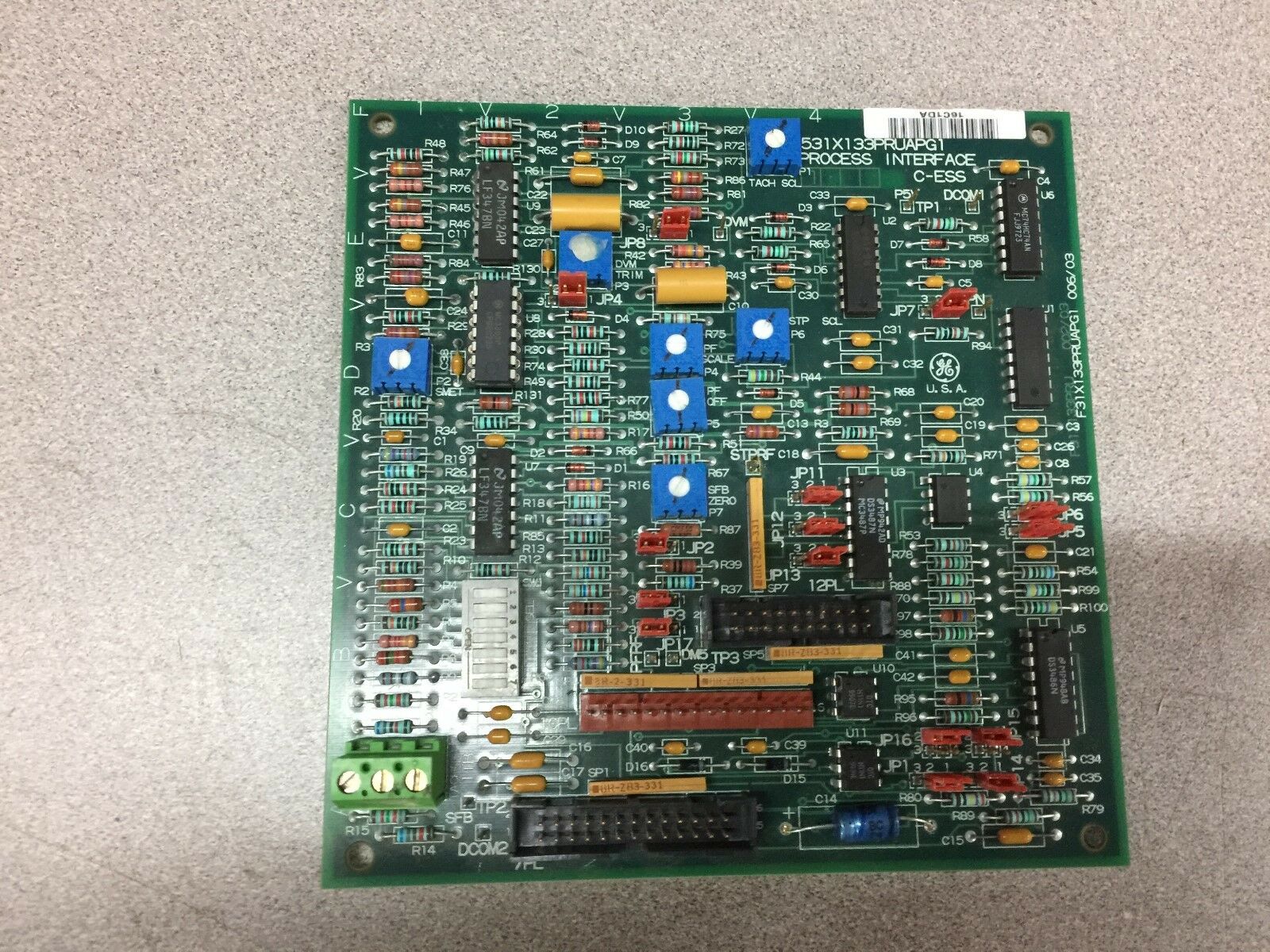 REMANUFACTURED GE PROCESS INTERFACE BOARD 531X133PRUAPG1