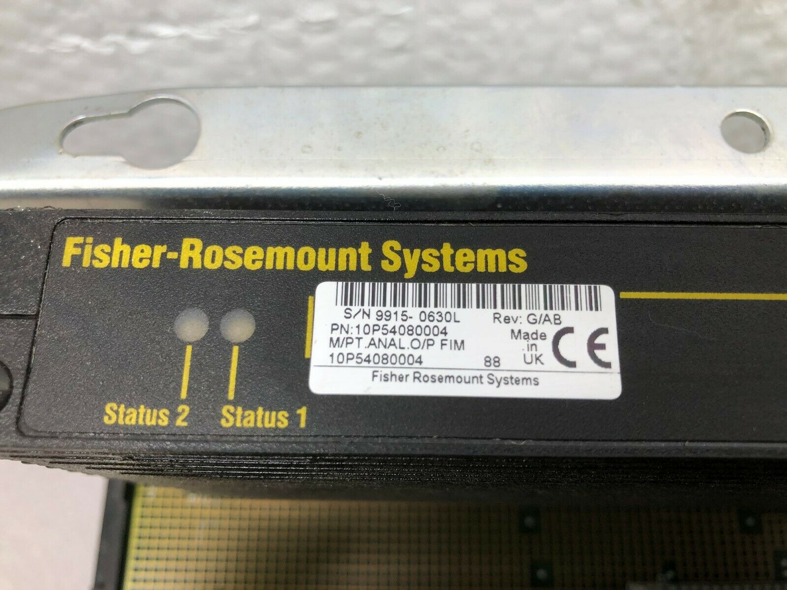 USED FISHER ROSEMONT ANALOG INPUT/OUTPUT RACK WITH POWER SUPPLY AND MODULES 10P5