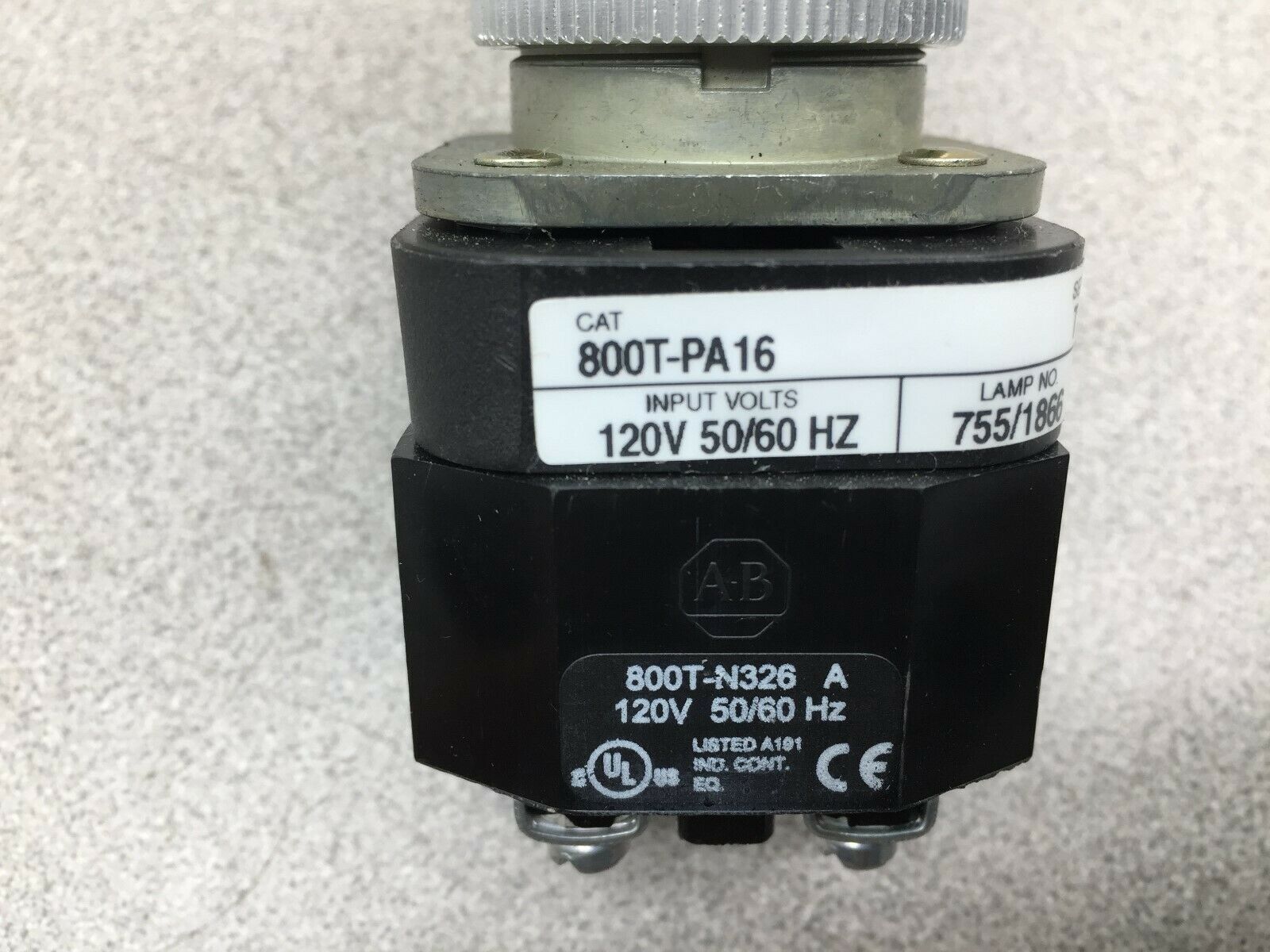 USED ALLEN BRADLEY GUARDED PUSH BUTTON 800T-PA16