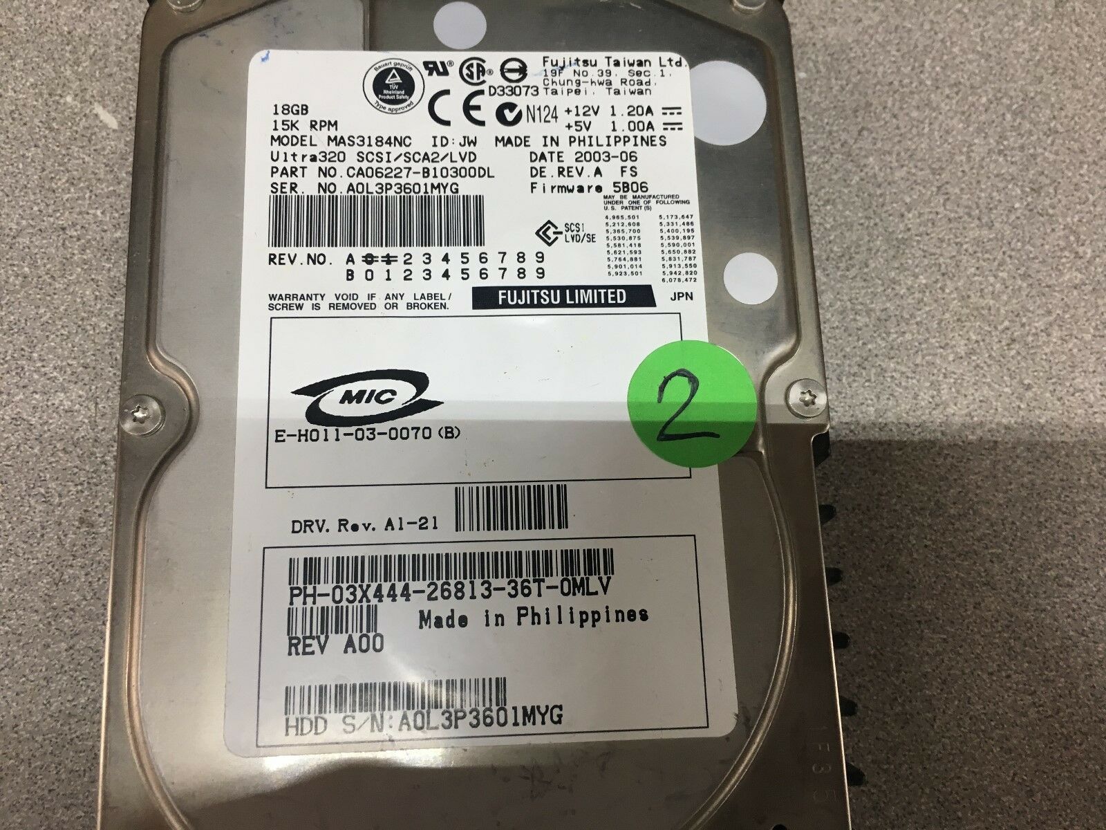 USED GENERAL ELECTRIC/FUJITSU CA06227-B10300DL