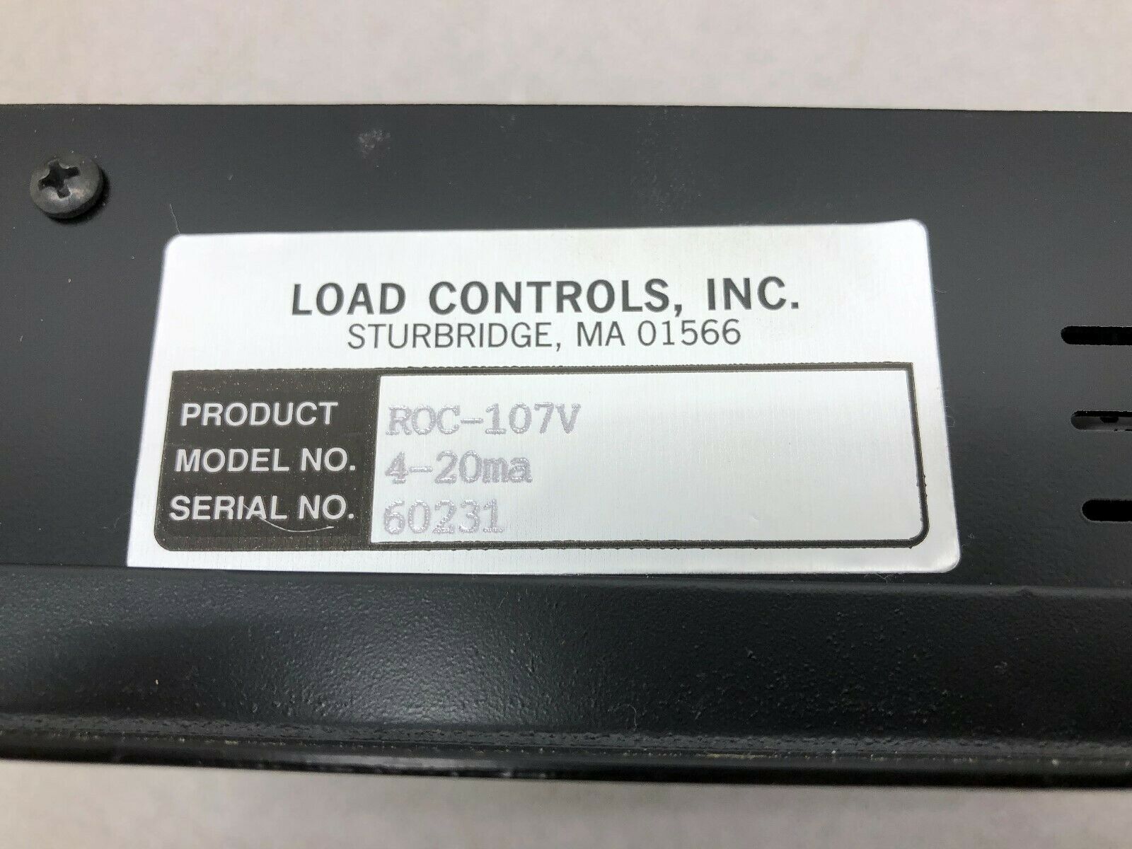 NEW IN BOX LOAD CONTROLS 4-20 MA TRANSDUCER ROC-107V