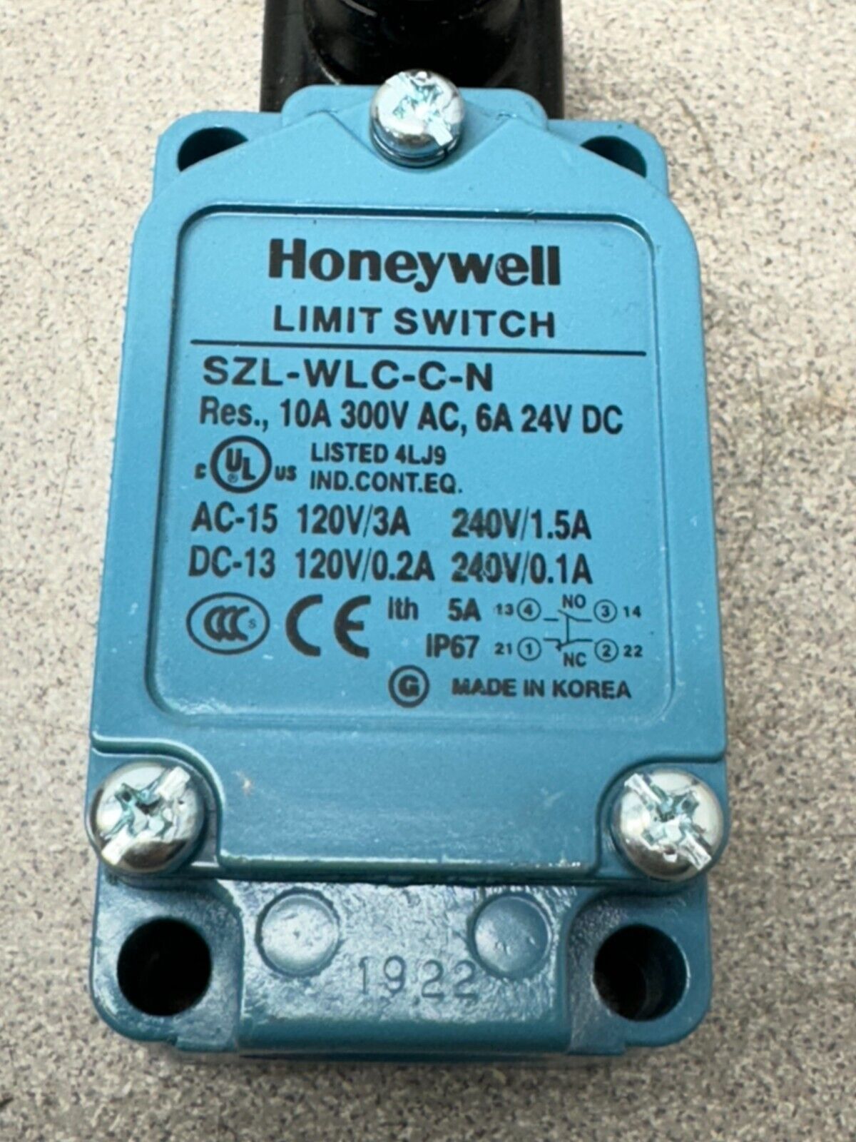 NEW NO BOX HONEYWELL LIMIT SWITCH SZL-WLC-C-N