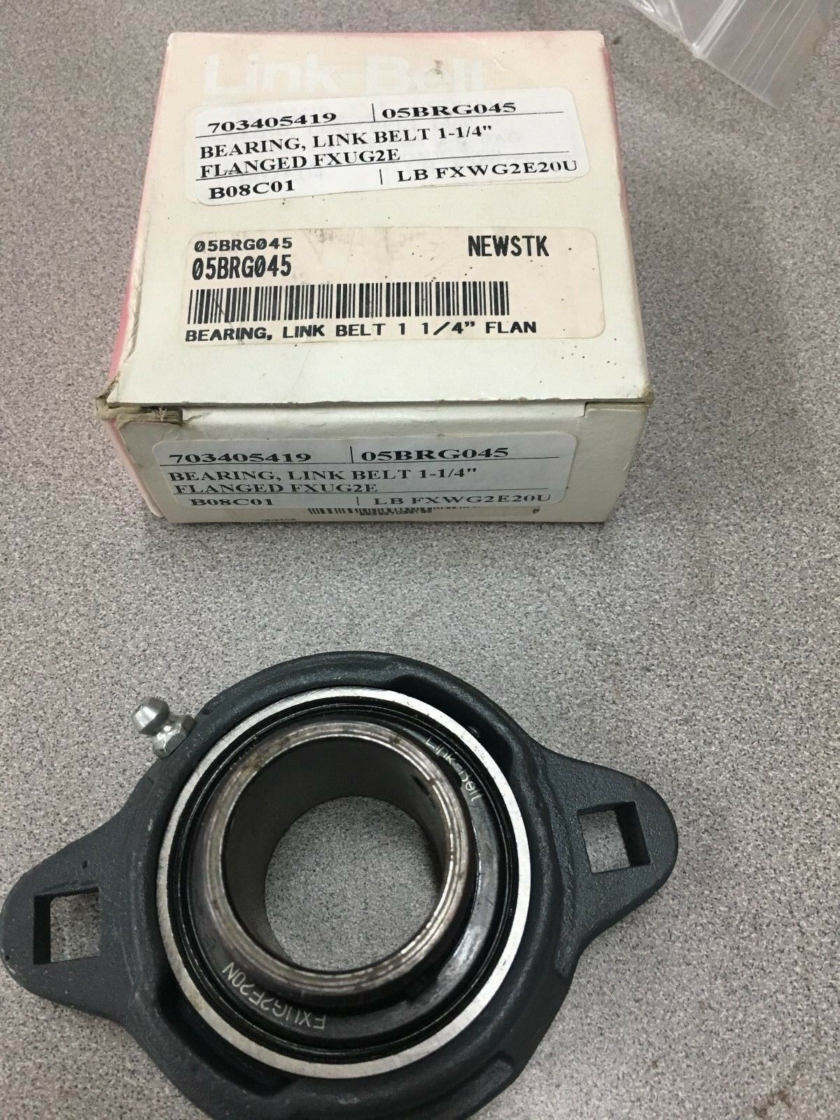 NEW IN BOX LINKBELT 2-BOLT FLANGE BEARING FXUG2E20N