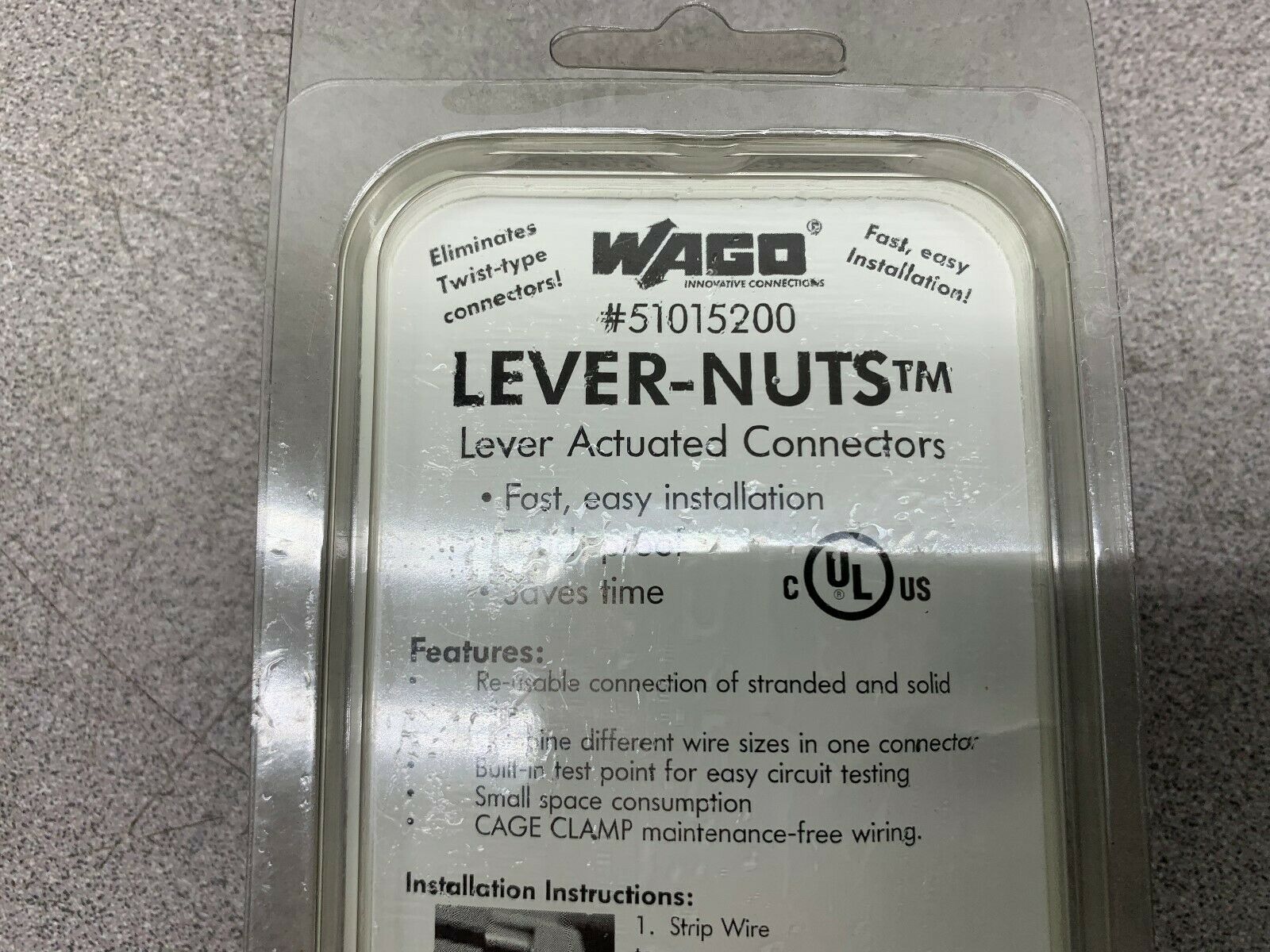 BOX OF 5 NEW NO BOX WAGO LEVER-NUTS 51015200