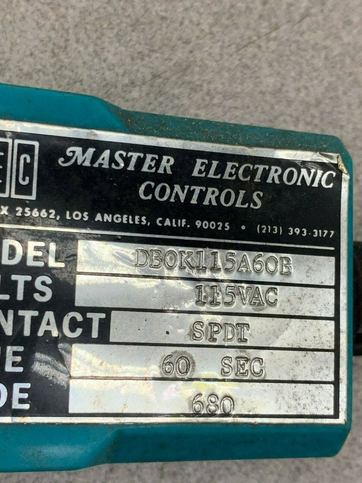 USED MEC TIMER DB0K115A60B