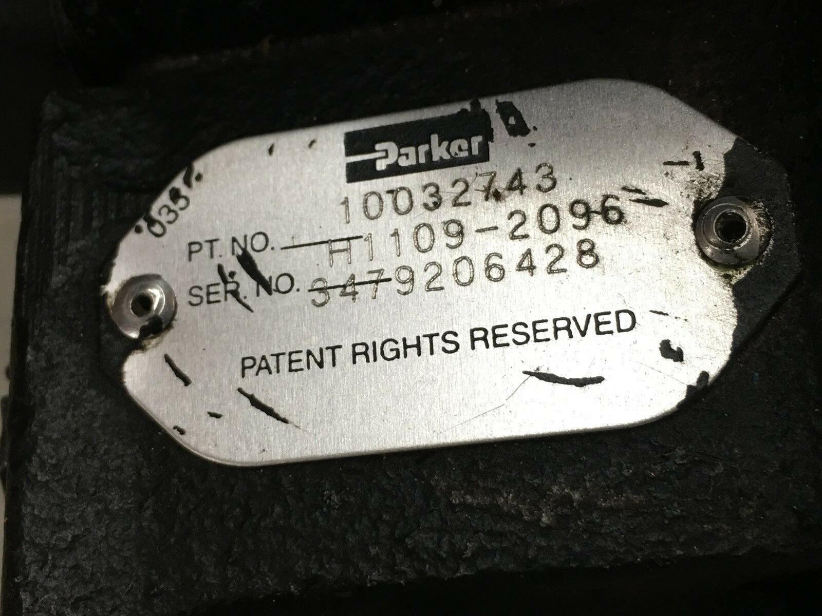 NEW NO BOX PARKER 10032743 HYDRAULIC ASSEMBLY H1109-2096