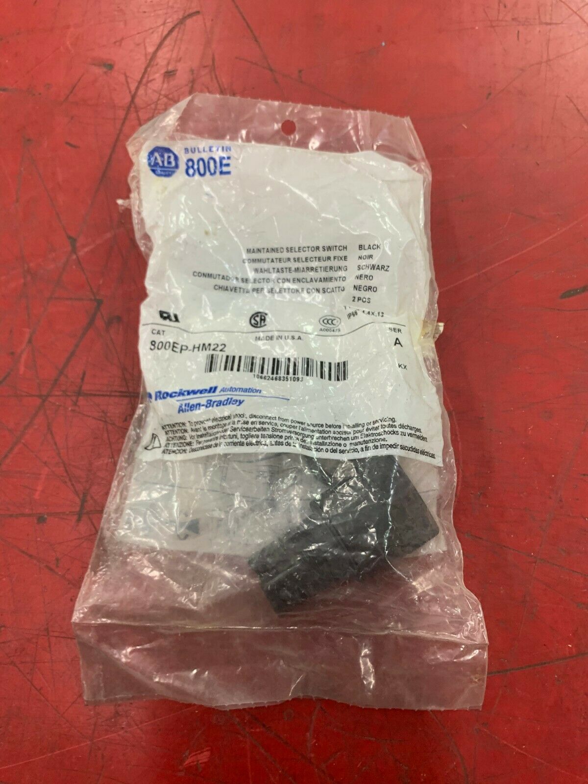 NEW IN BAG ALLEN BRADLEY BLACK SELECTOR SWITCH 800EP-HM22 SERIES A