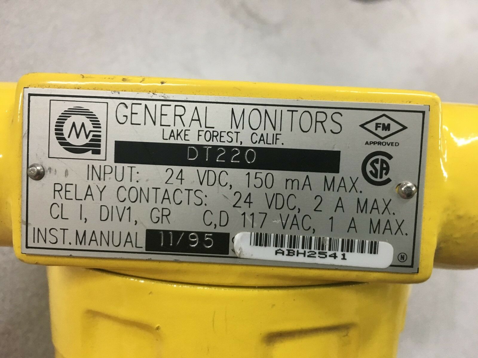 NEW NO BOX GENERAL MONITORS DT220