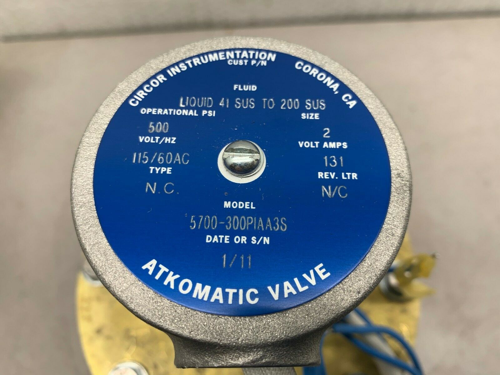 NEW NO BOX CIRCOR INSTRUMENTATION 2" ATKOMATIC VALVE 5700-300PIAA3S