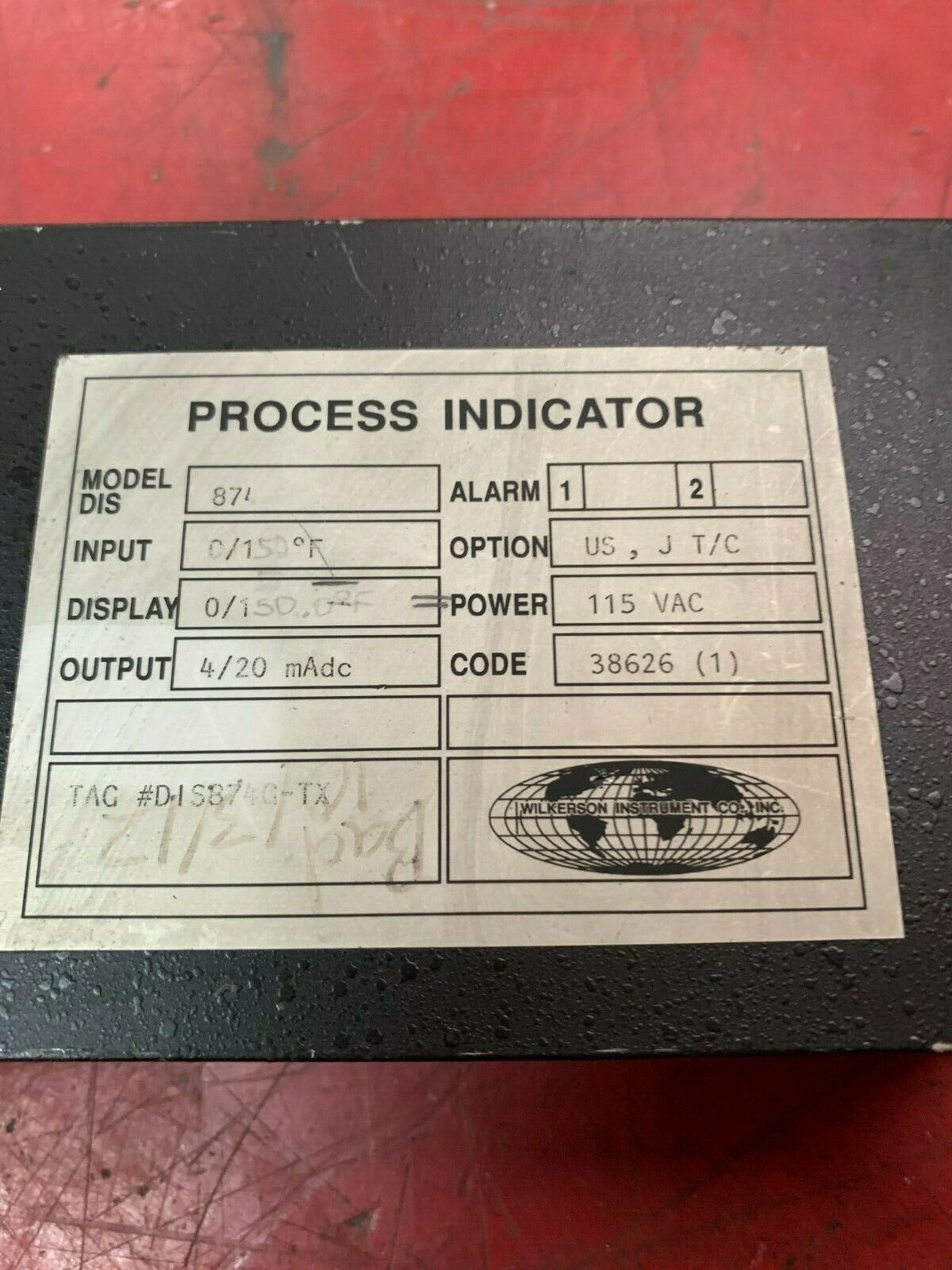 USED WILKERSON PROCESS INDICATOR 874