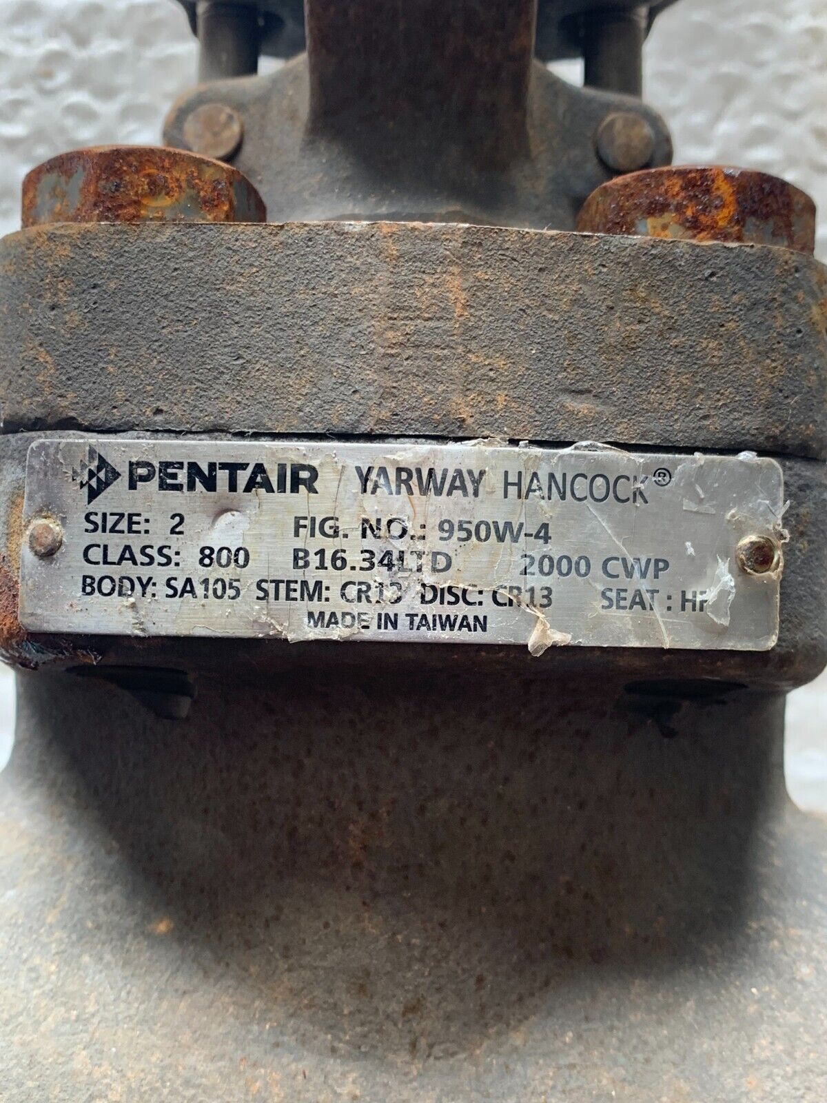 NEW PENTAIR HANCOCK 2" GATE VALVE FIG. 950W-4 CLASS 800 B16.34LTD