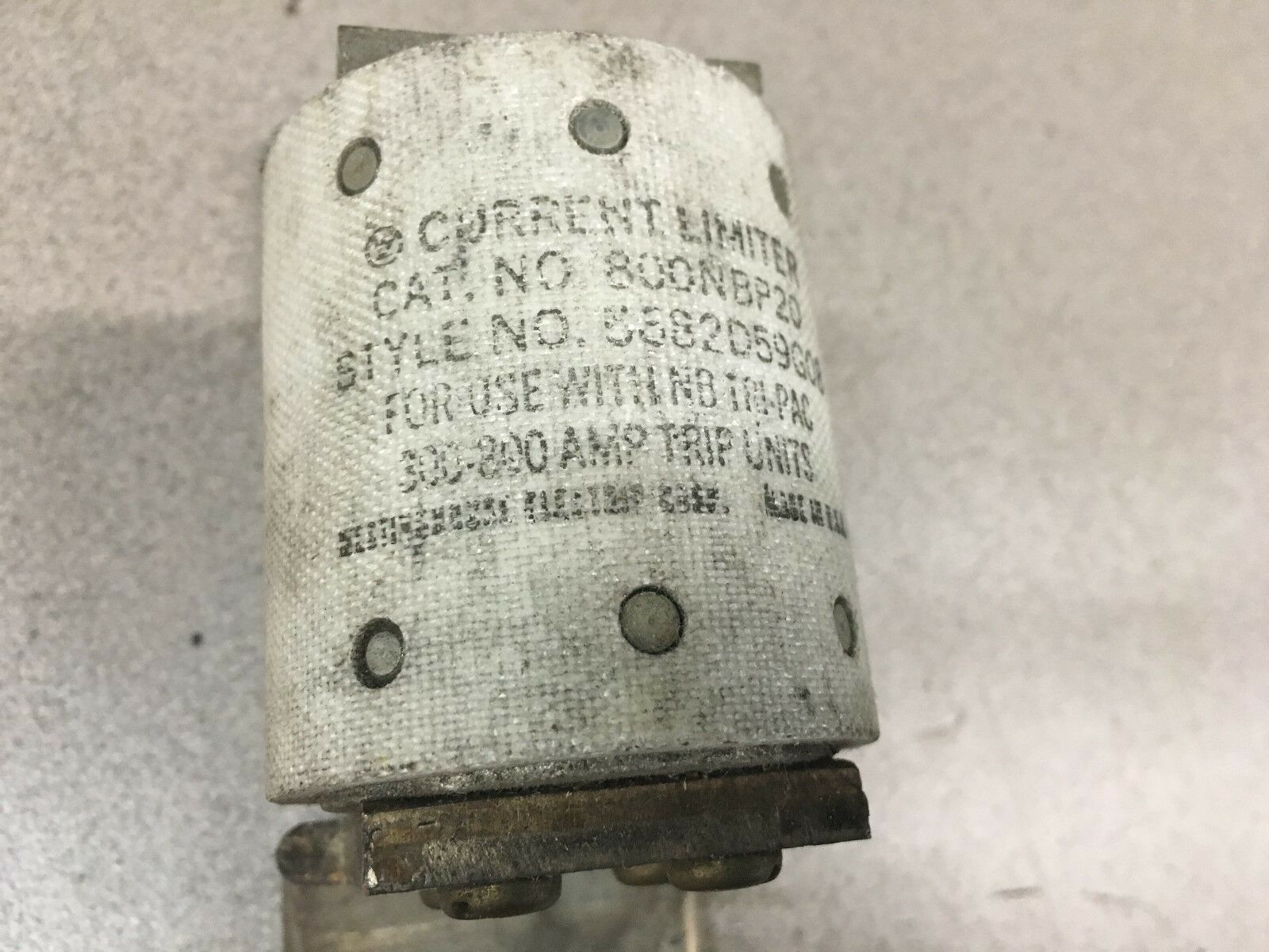 NEW NO BOX WESTINGHOUSE CURRENT LIMITER FUSE 800NBP20