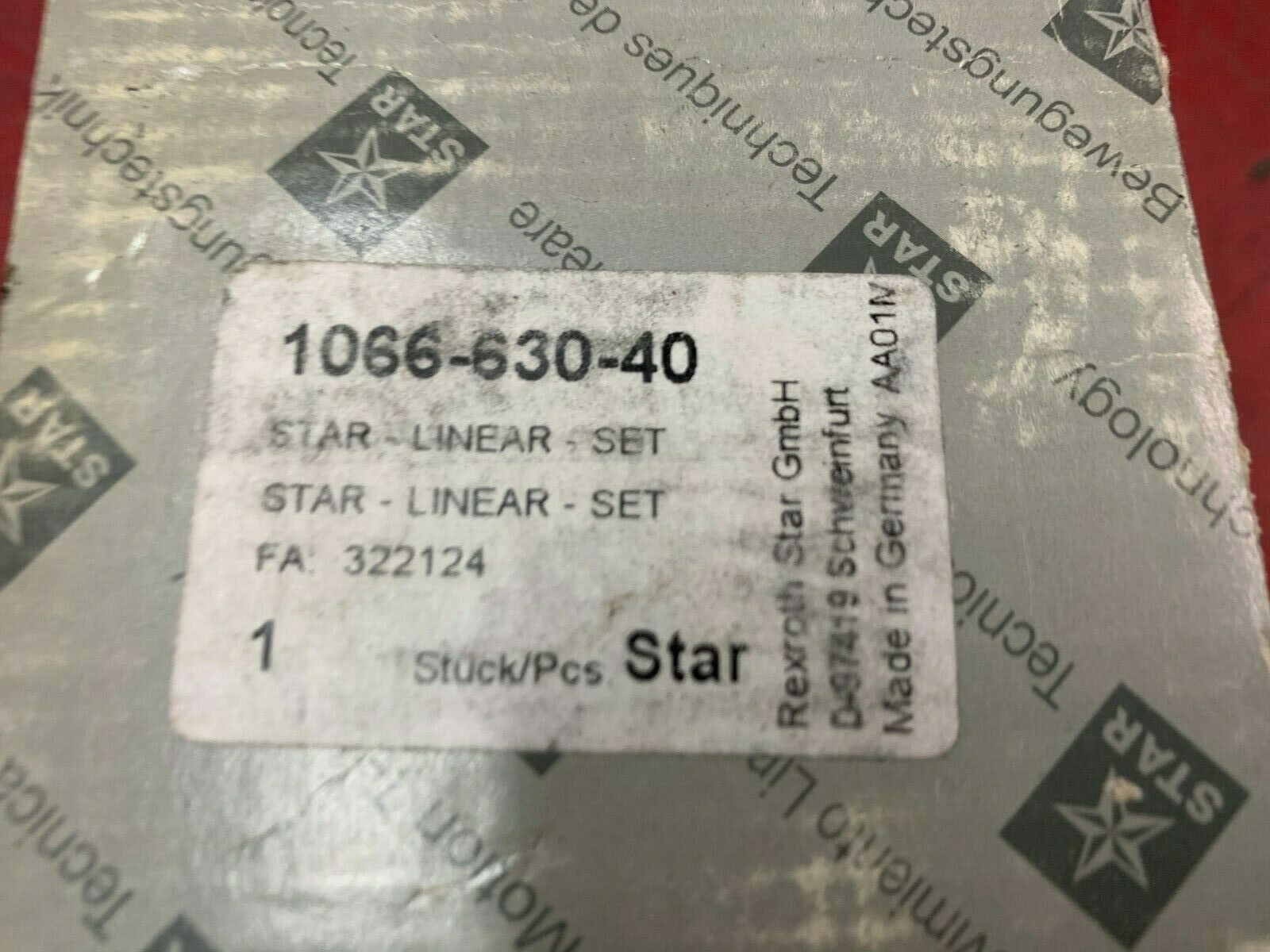 NEW IN BOX STAR LINEAR BEARING 1066-630-40