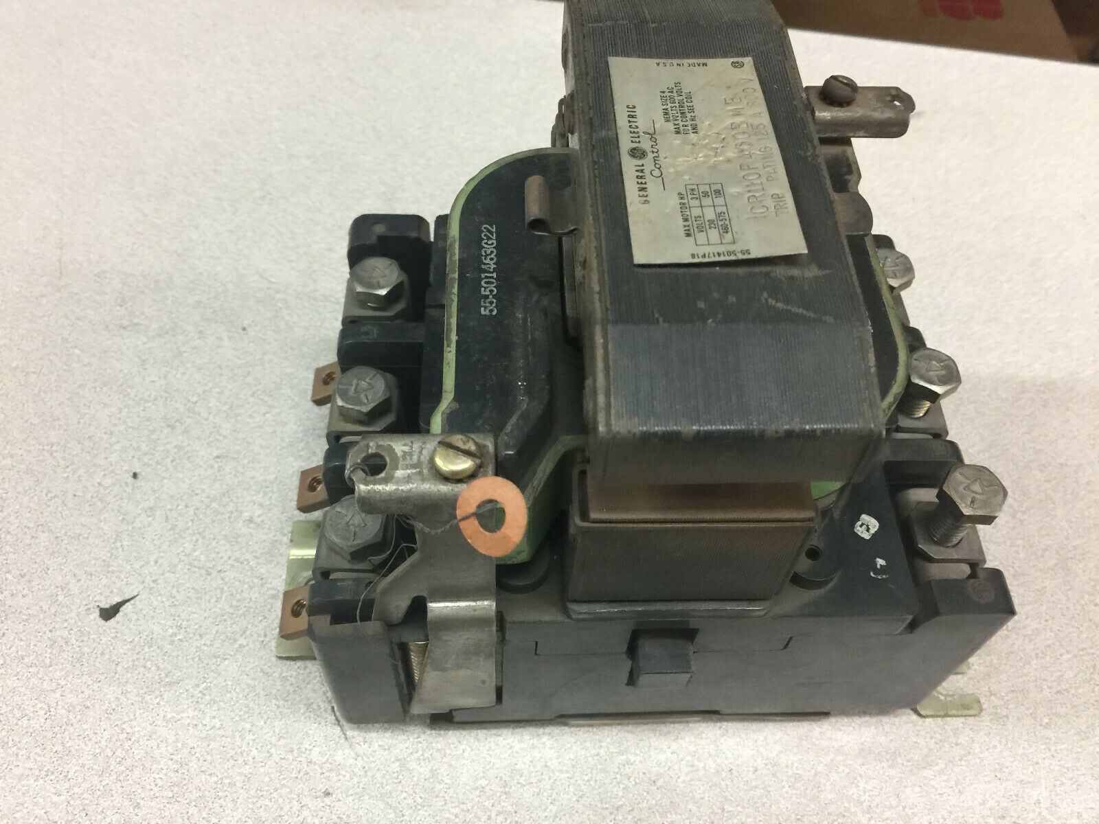 USED GE SIZE 4 600VAC 100HP 120VAC COIL CONTACTOR CR110F400BME