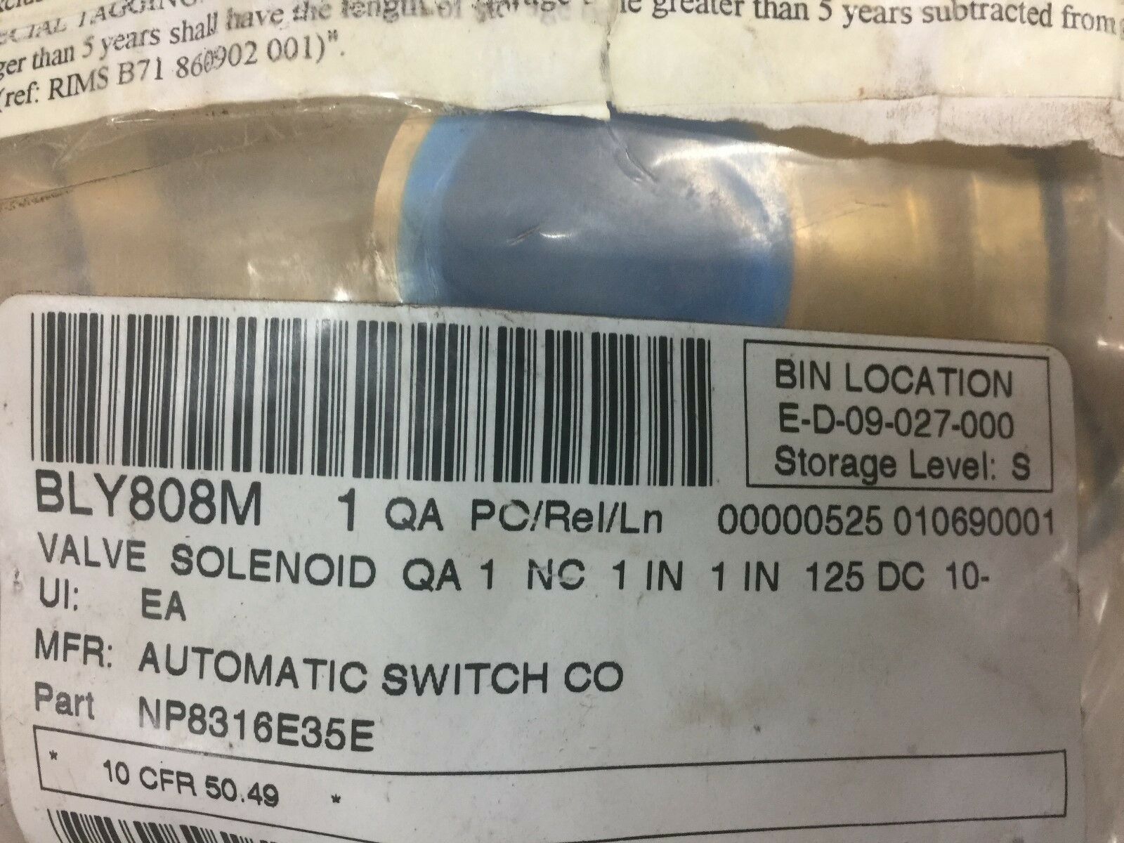 NEW IN PACK ASCO 1"NPT 125VDC SOLENOID VALVE NP8316E35E