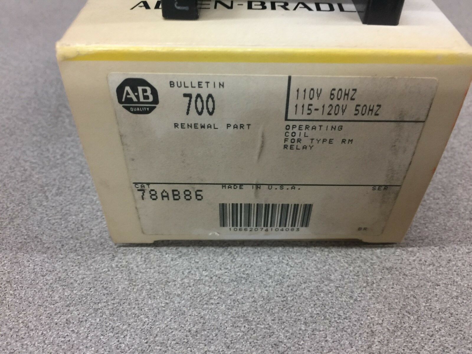 NEW IN BOX ALLEN BRADLEY 110V COIL 78AB86