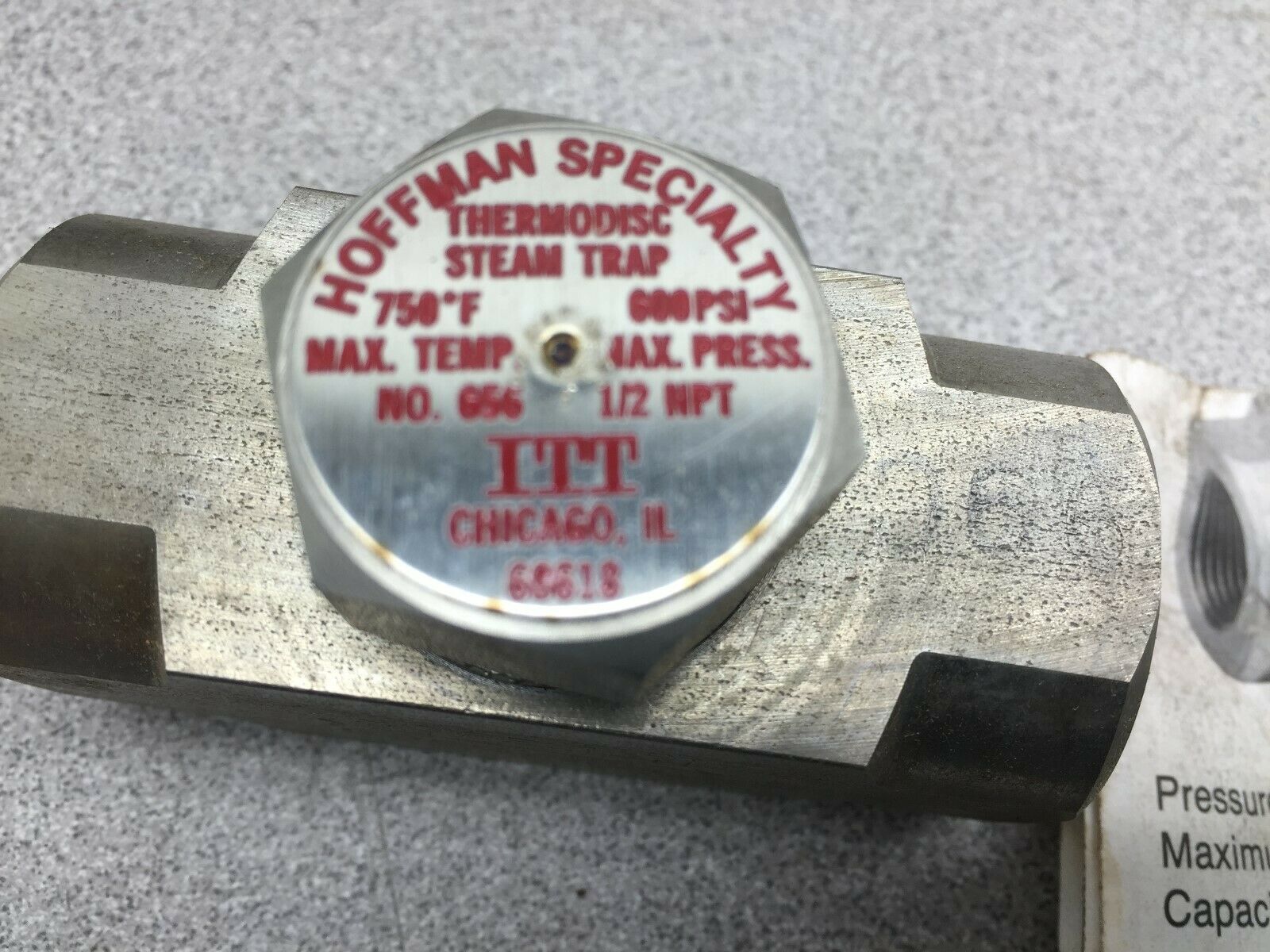 NEW IN BOX ITT HOFFMAN 1/2 THEMODISC STEAM TRAP NO. 656