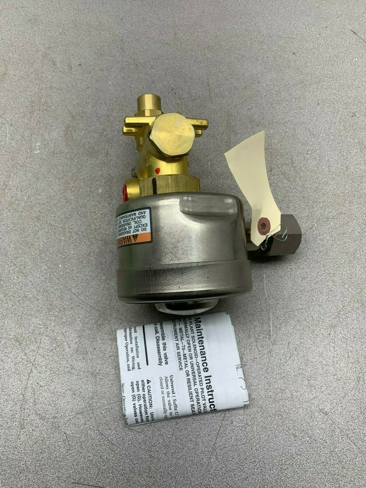 NEW ASCO RED HAT 125VDC. SOLENOID VALVE 3/8" PIPE NPEFK8300383ERU