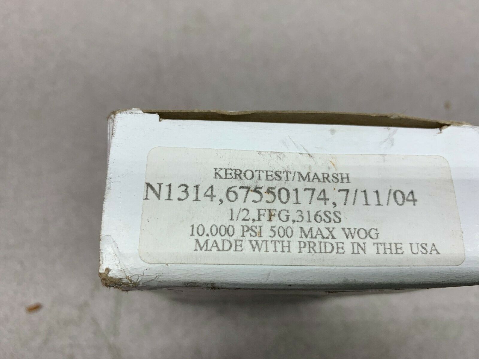 NEW IN BOX MARSH VALVE N1314