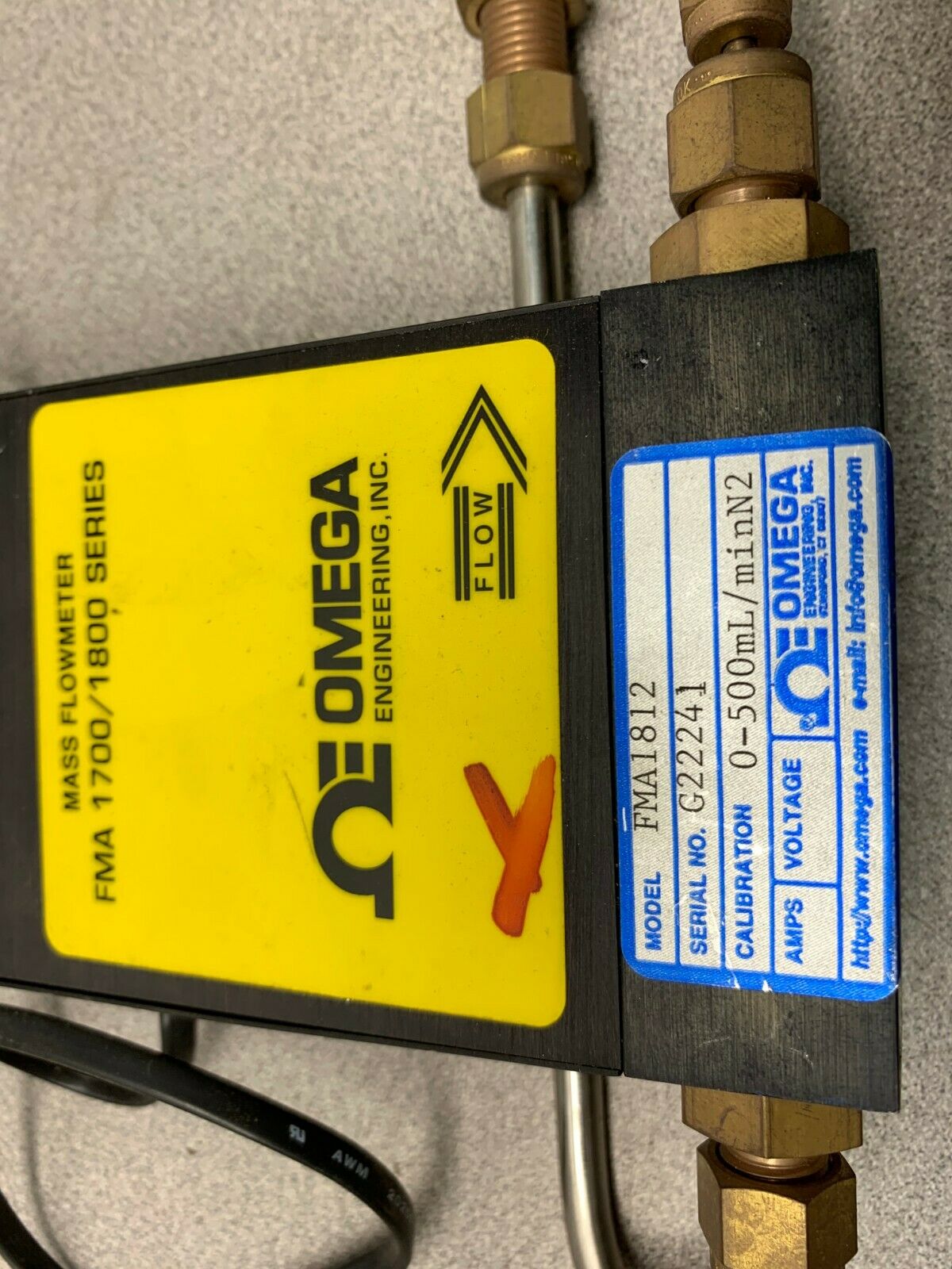 USED OMEGA MASS FLOWMETER FMA1812