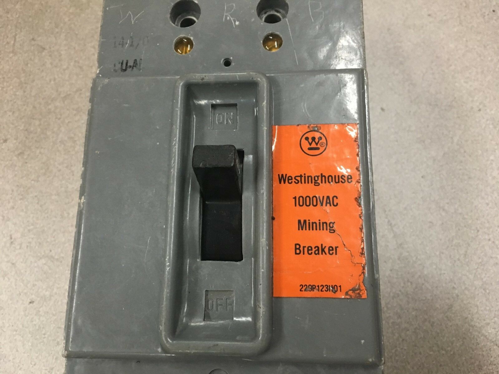 USED WESTINGHOUSE 3 POLE 100AMP MINING CIRCUIT BREAKER HFM3100