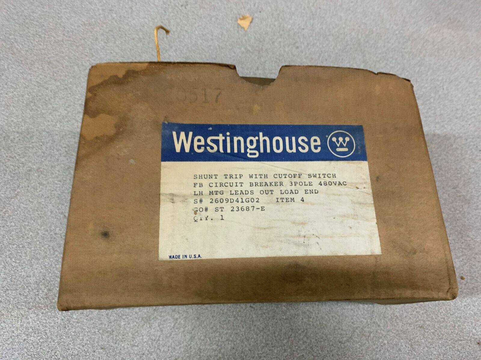 NEW IN BOX WESTINGHOUSE SWITCH 2609D41G02