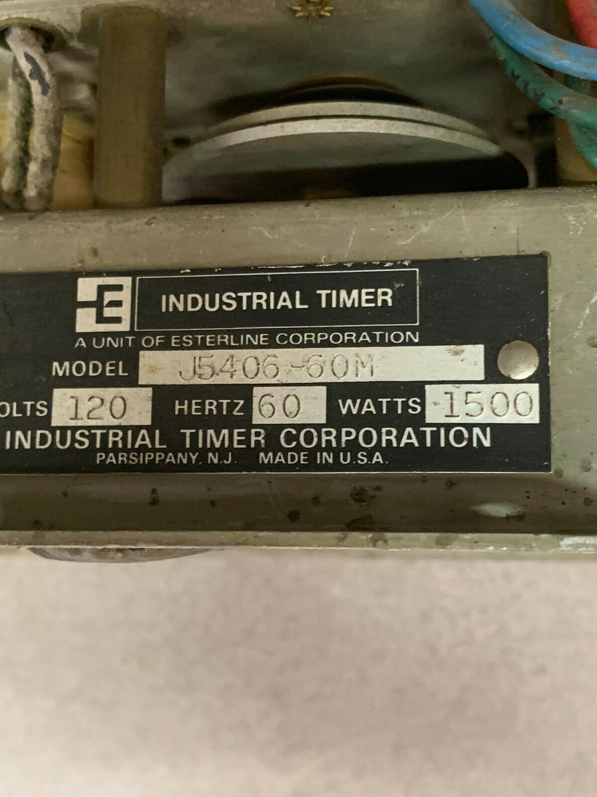 USED ESTERLINE INDUSTRIAL TIMER J5406-60M