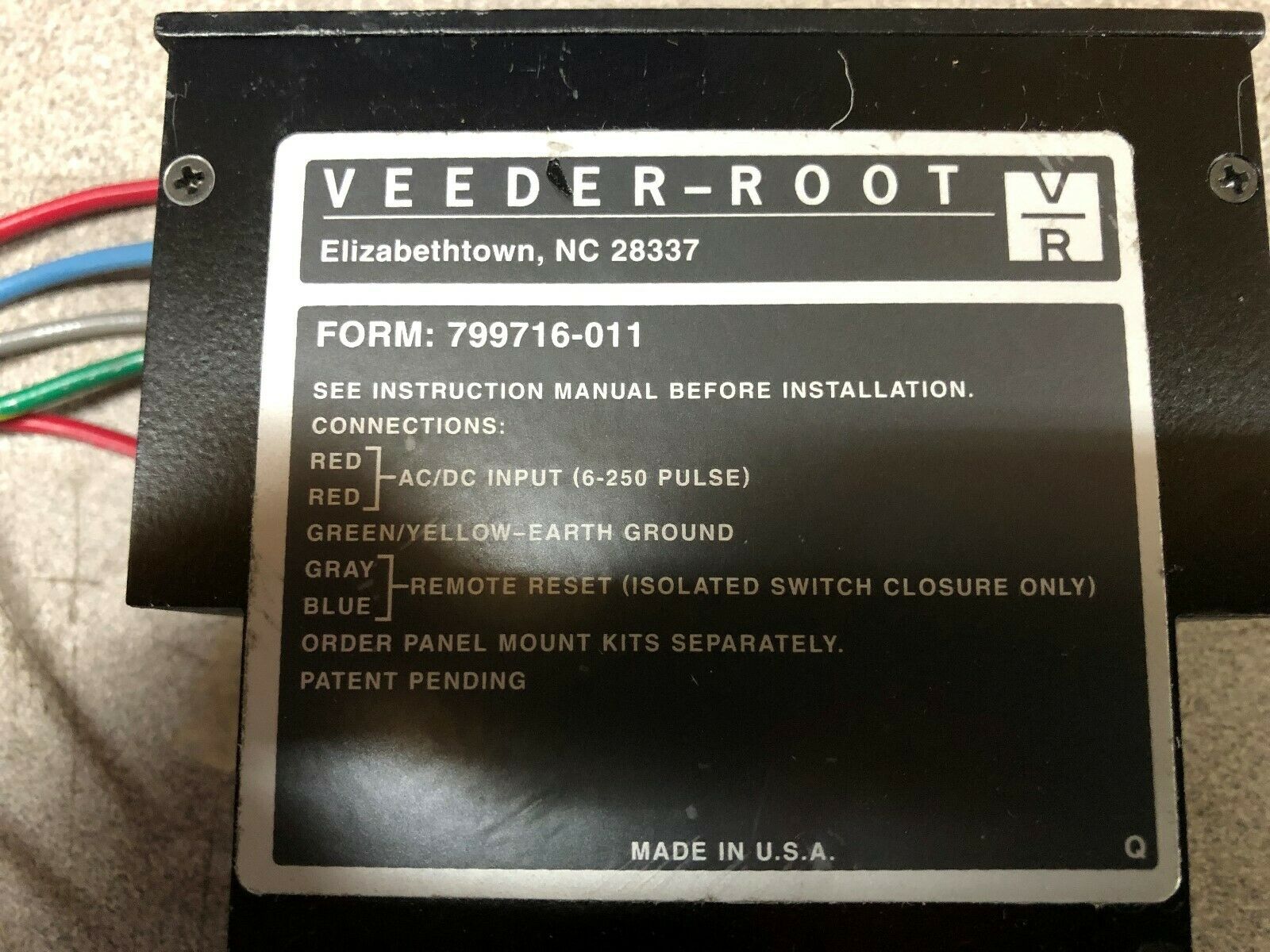 NEW NO BOX VEEDER-ROOT LX TOTALIZER 799716-011