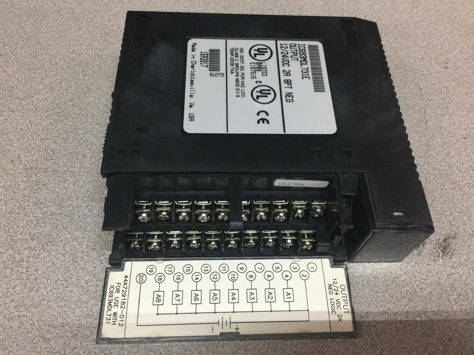 USED GE FANUC 12/24VDC OUTPUT MODULE IC693MDL731E