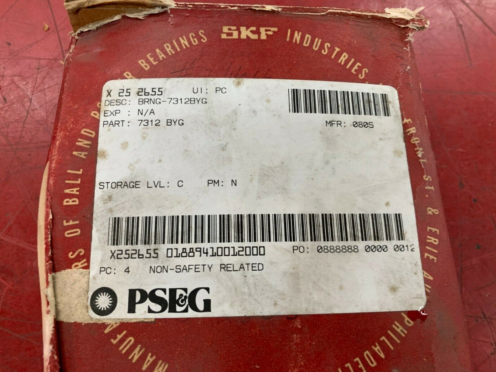 NEW IN BOX SKF ANGULAR CONTACT BEARING 7312BYG