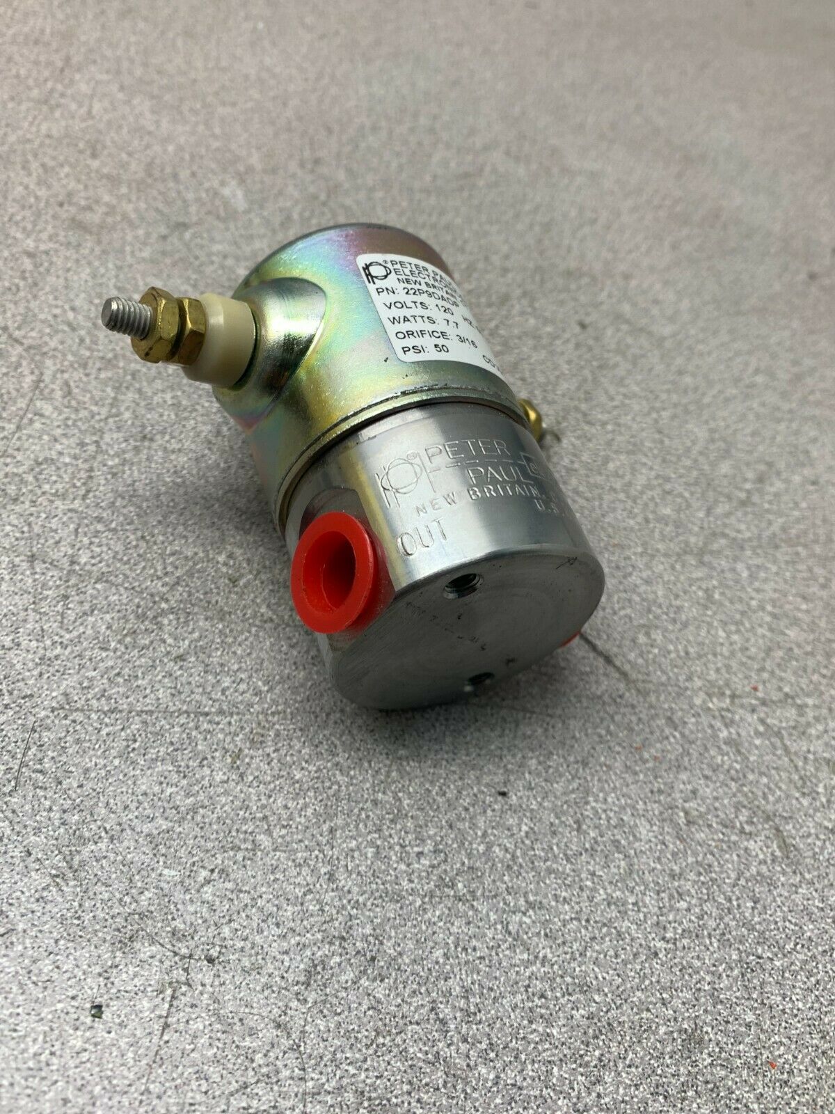 NEW NO BOX PETER PAUL SOLENOID VALVE 22P9DADP