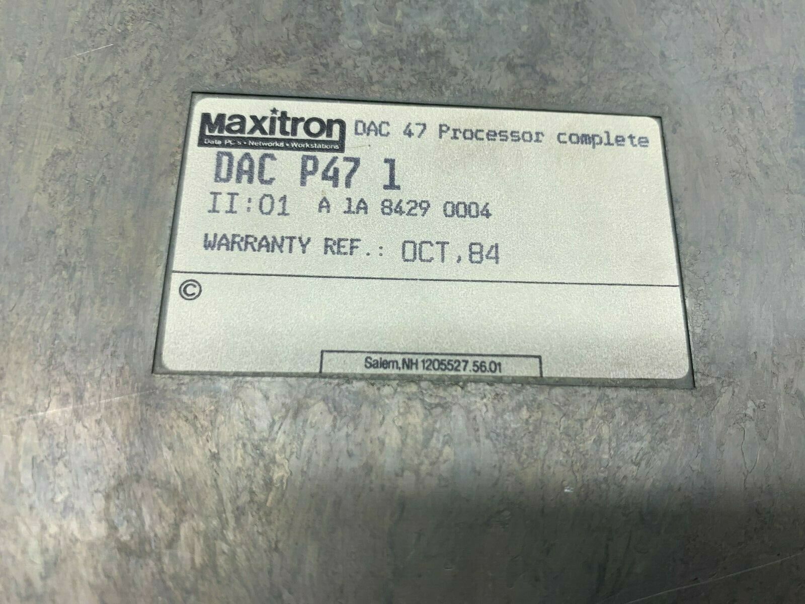 USED MAXITRON MODULE DACPU71