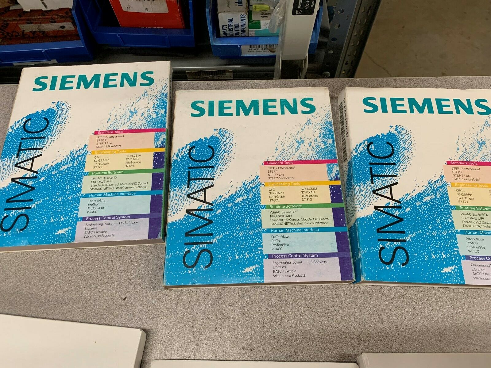 LOT OF 3 SIEMENS SIMATIC SOFTNET-PG V6.1 + V6.0 RUNTIME SOFTWARE 6GK1704-1PW61-3