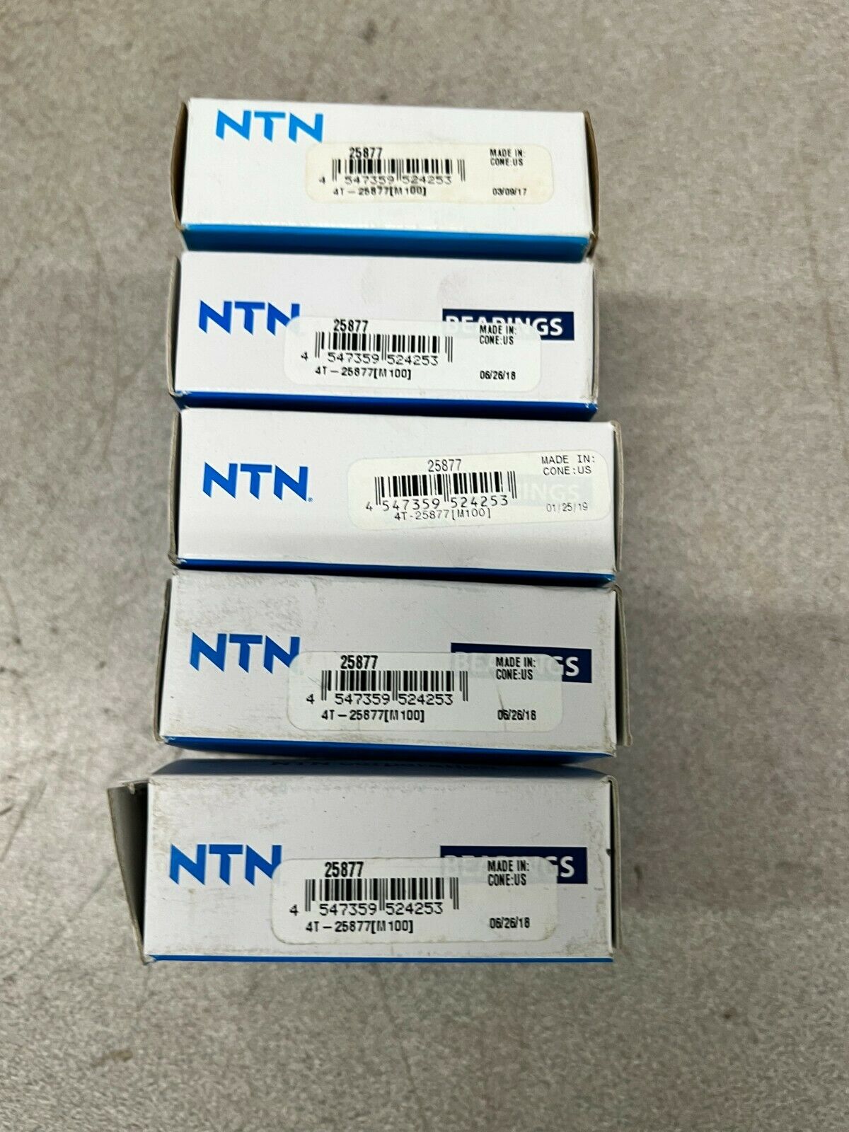 LOT OF 5 NEW IN BOX NTN ROLLER BEARING 4T-25877