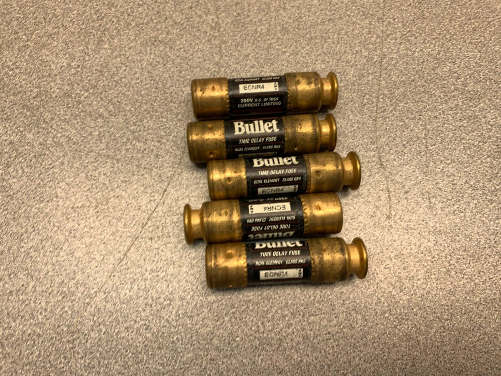 LOT OF 5 NEW NO BOX BULLET FUSE ECNR4