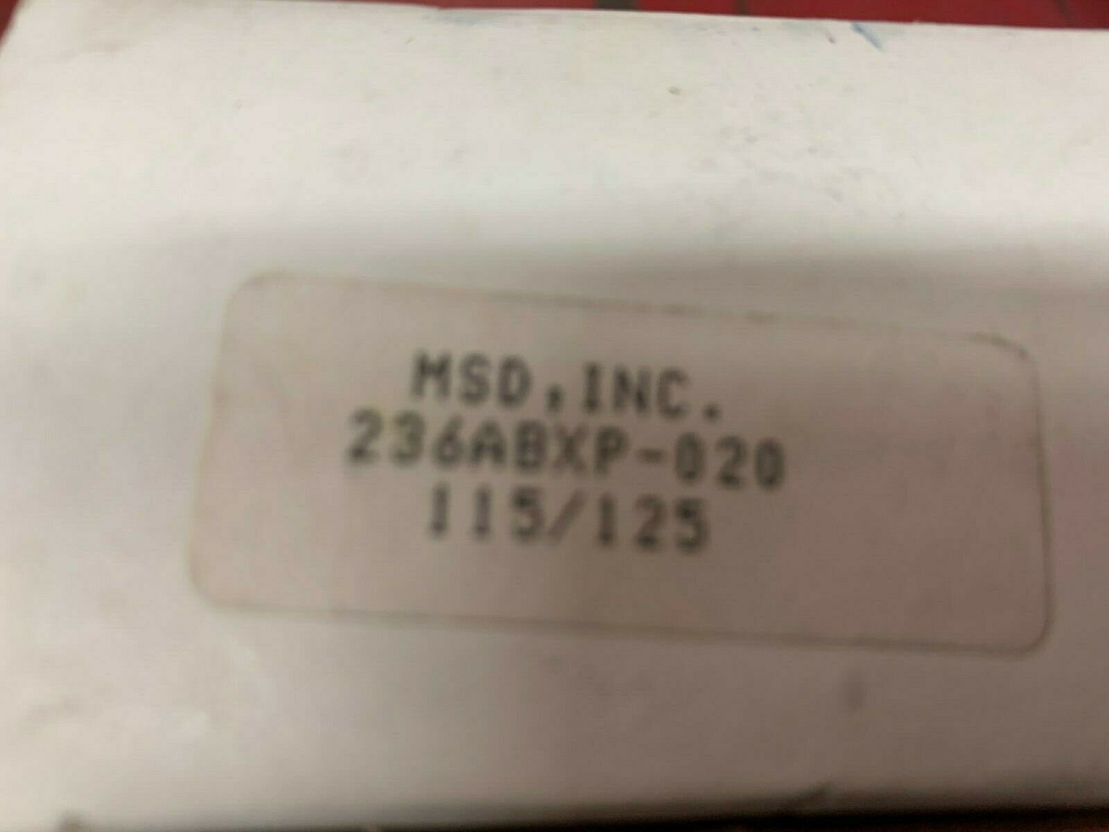 NEW IN BOX MSD INC. 115/125VDC RELAY 236ABXP-020