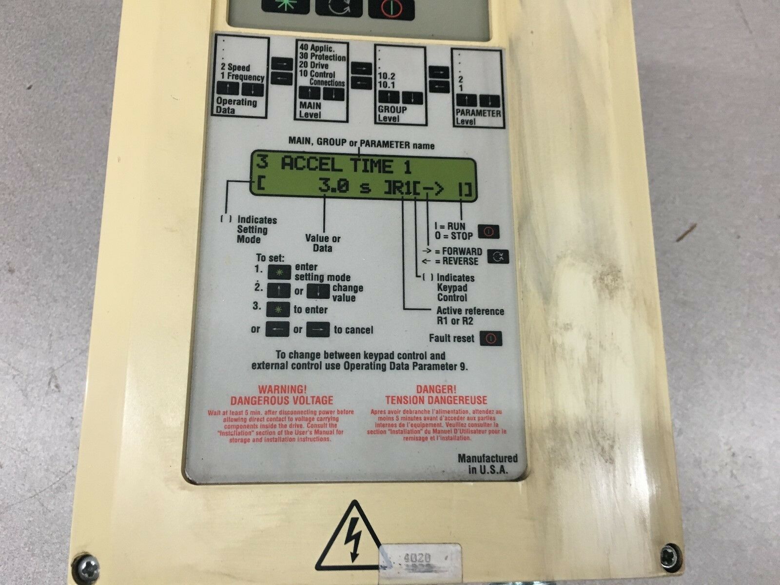 USED ABB ACS 500 7.5HP VARIABLE SPEED DRIVE ACS501-005-4-0AP2