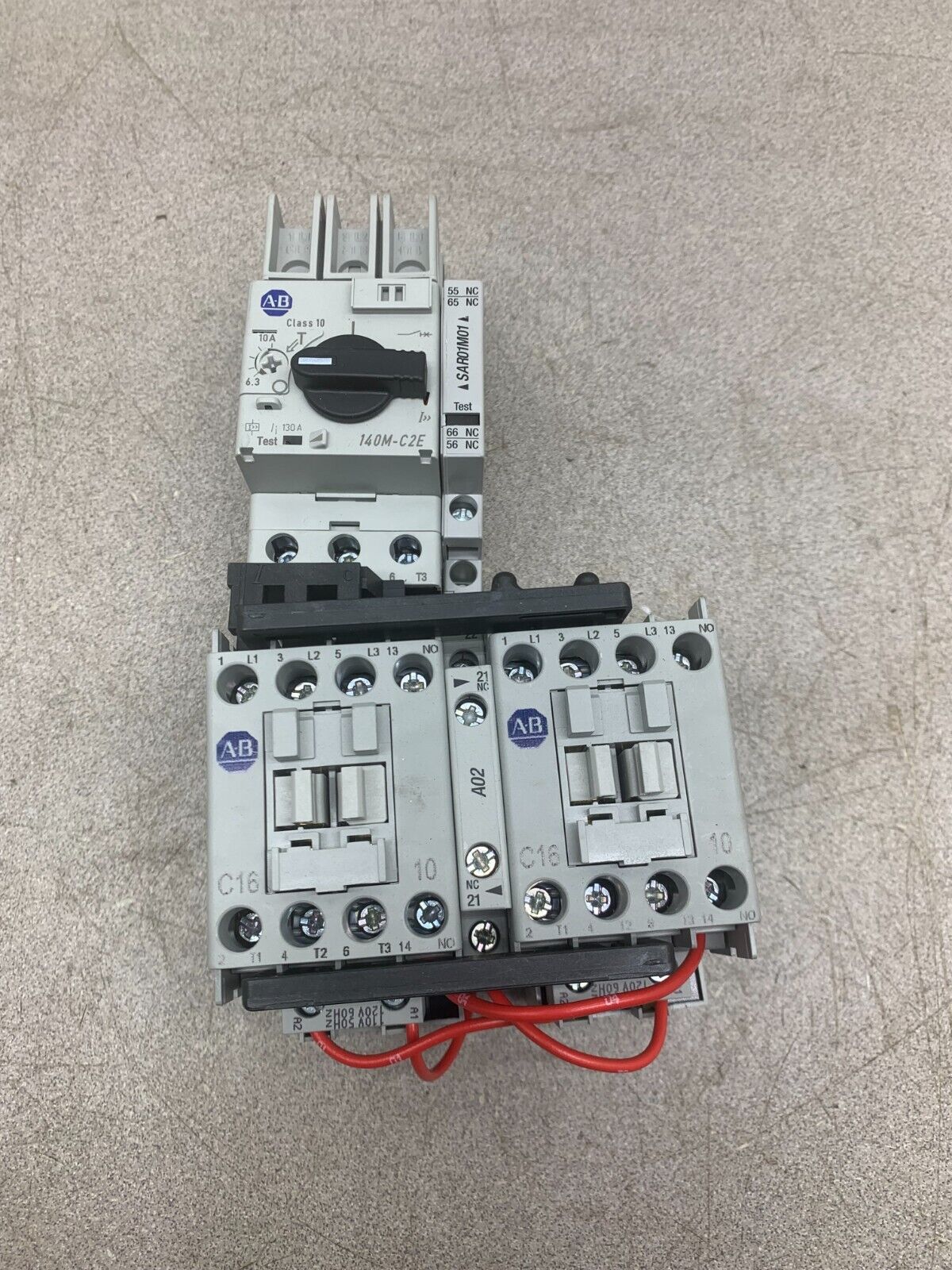 USED ALLEN-BRADLEY 140M-C2E-C10 CONTACTOR ASSEMBLY 107S-CWD3-CC10XK-TE-V