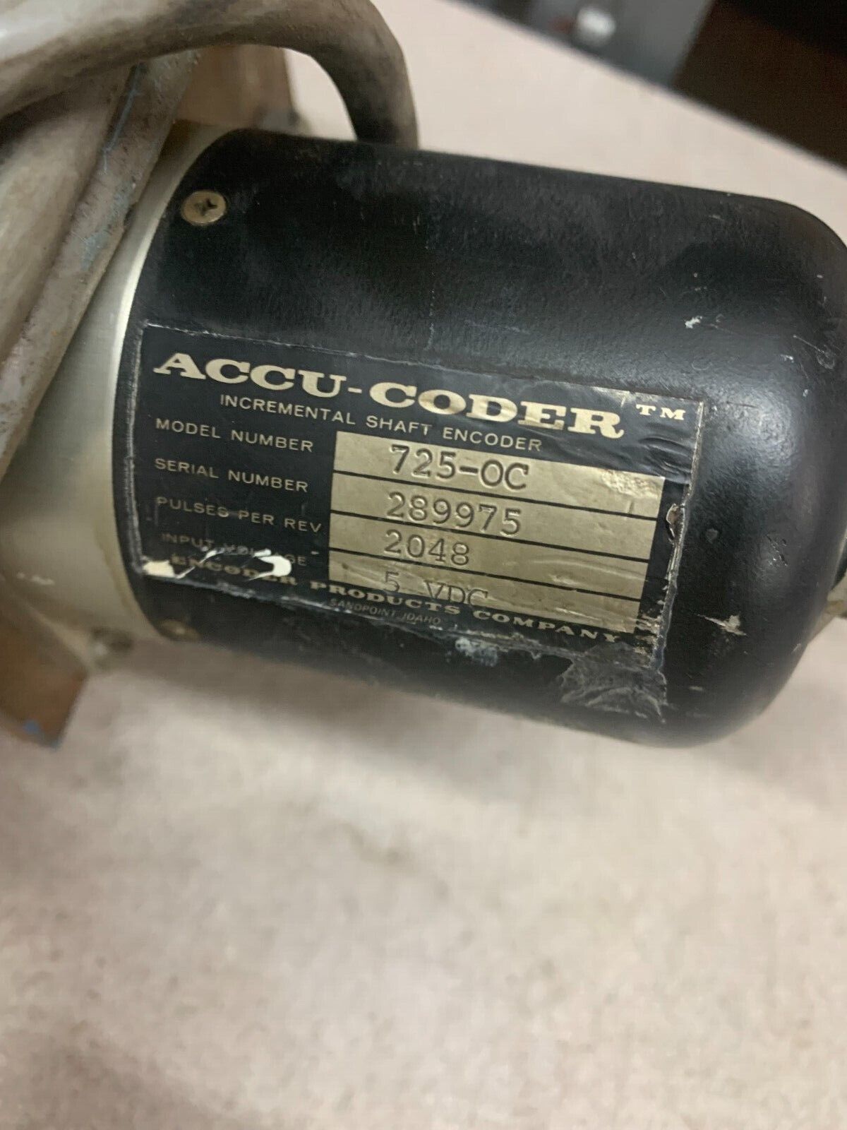 USED BOSTON GEAR REDUCER AA309A-36-K WITH ACCU-CODER 725-OC