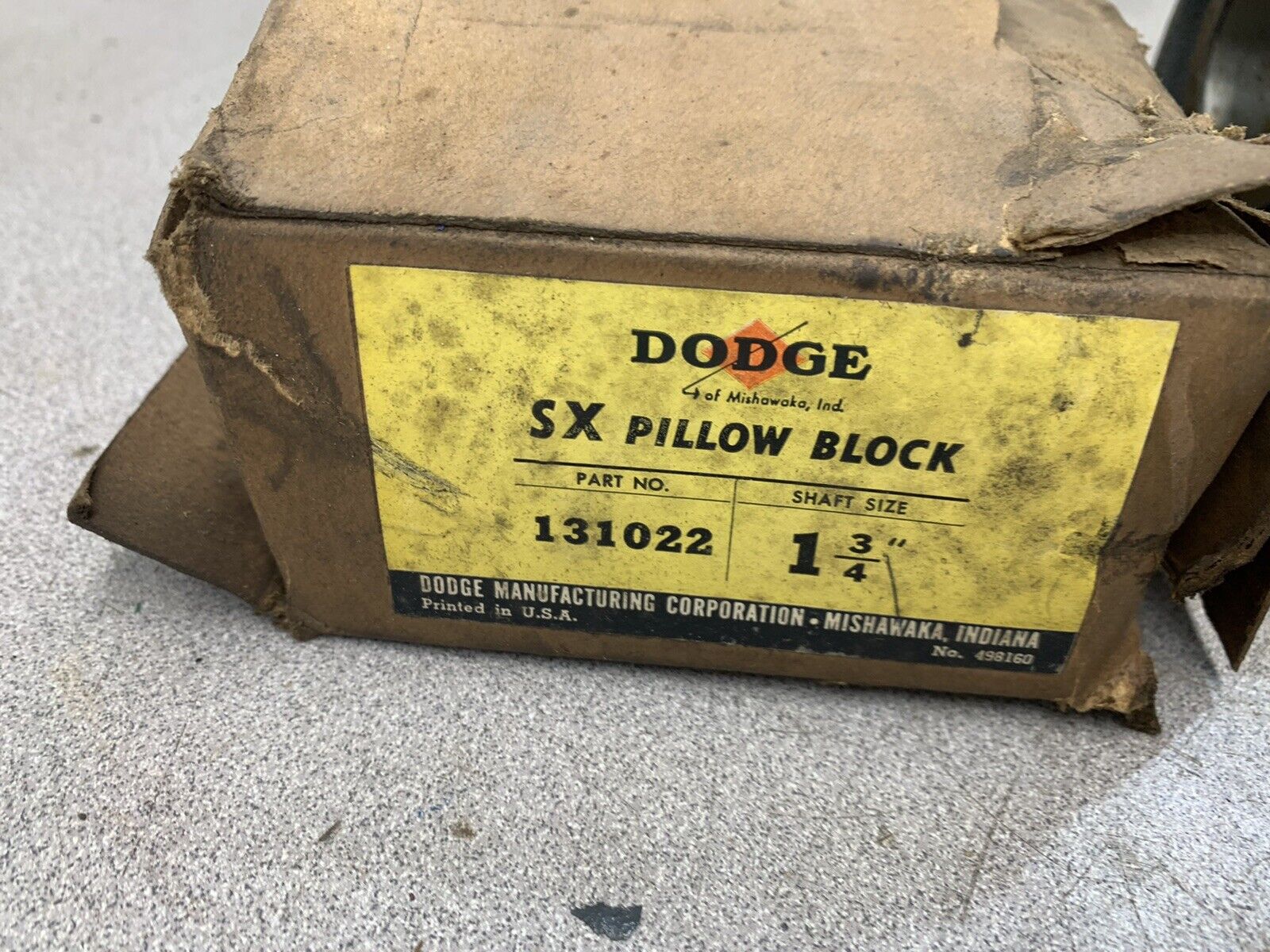 NEW IN BOX DODGE SX PILLOW BLOCK BEARING 1-3/4" BORE 131022