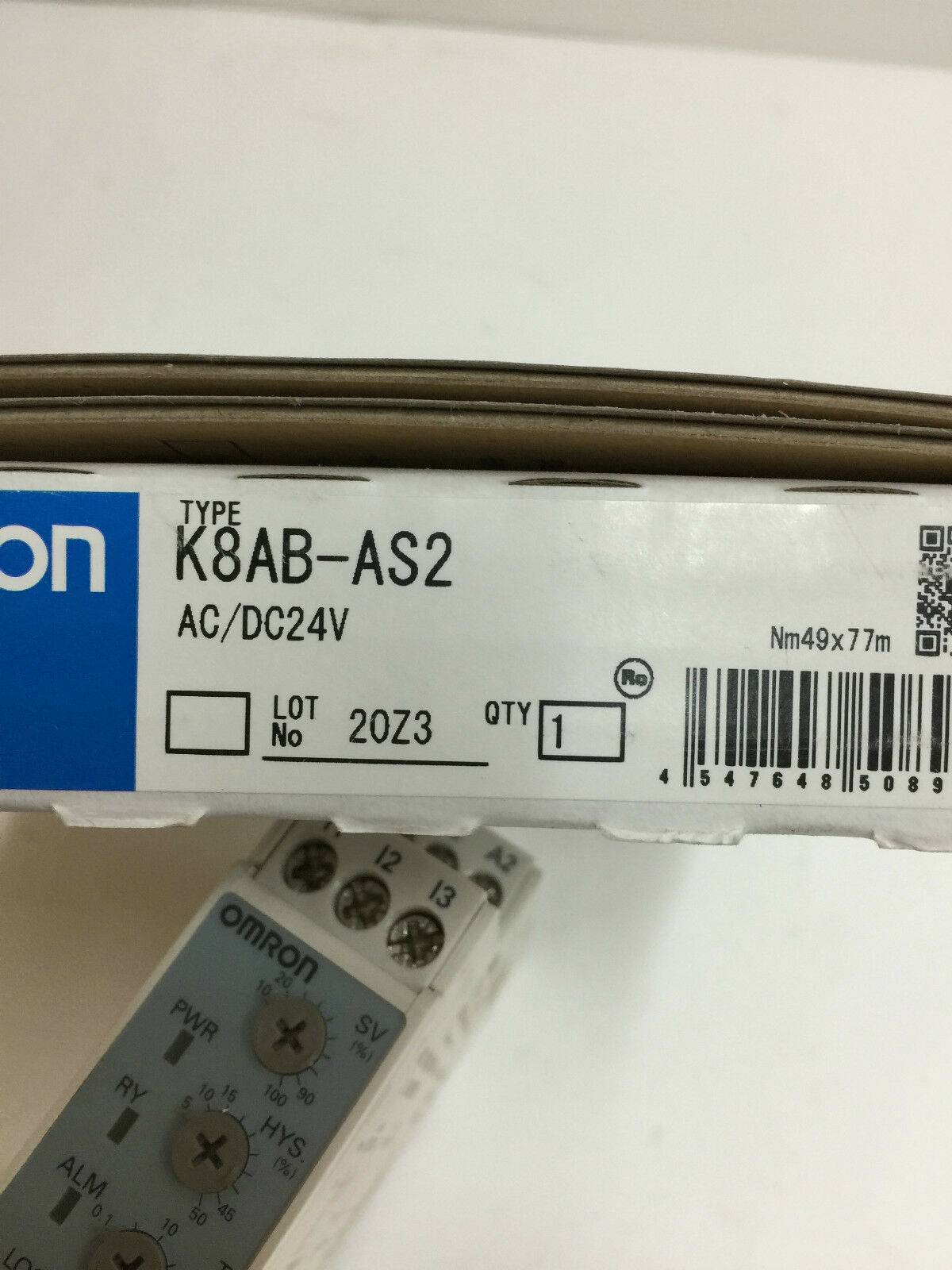 NEW IN BOX OMRON CURRENT RELAY K8AB-AS2